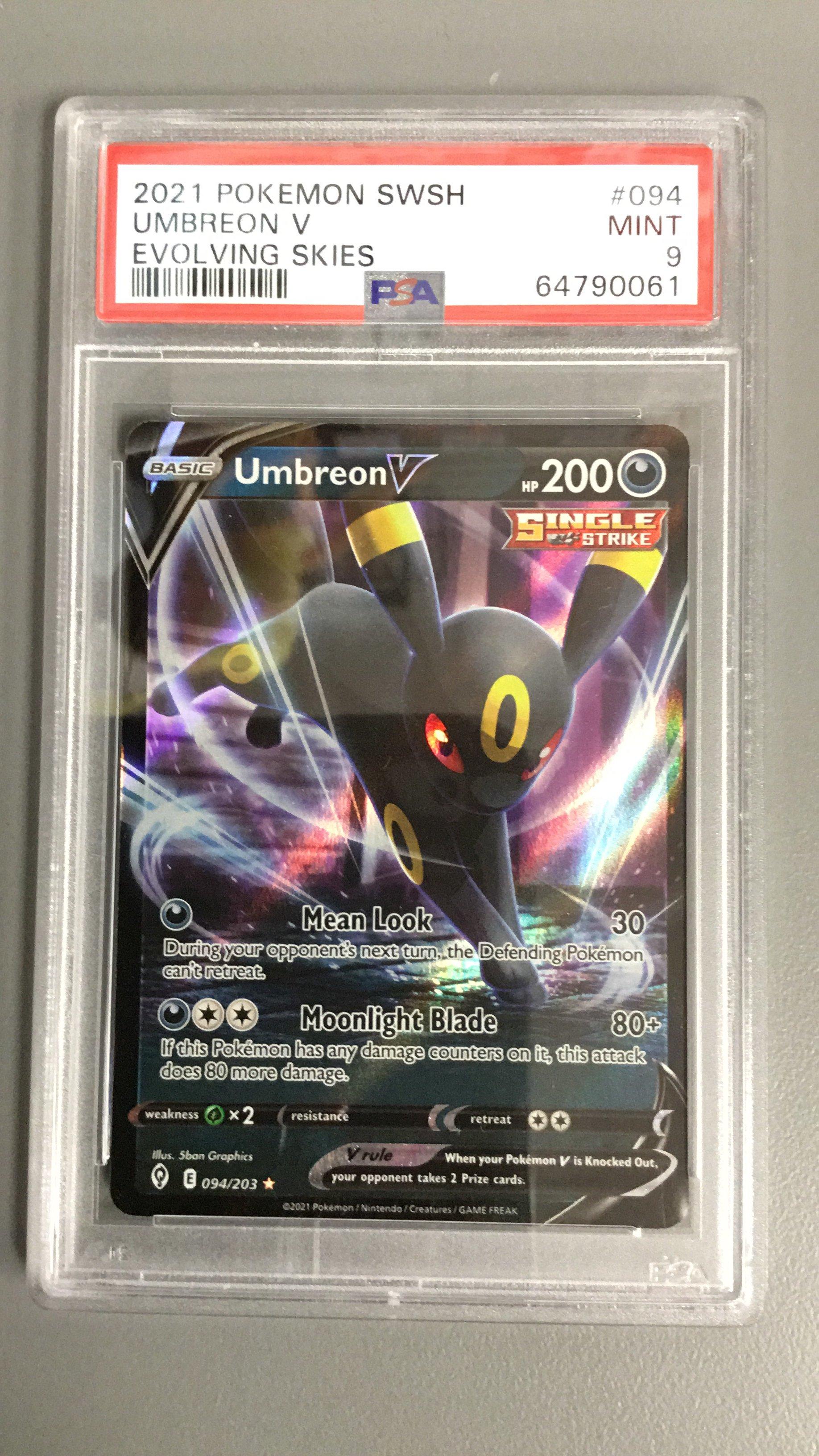2021 Pokemon Sword & Shield Evolving Skies 094 Umbreon V PSA