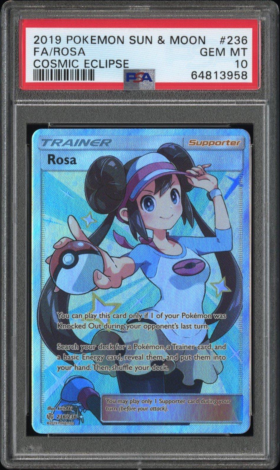 2019 Pokemon Sun & Moon Cosmic Eclipse 236 Full Art/rosa PSA 10 Graded Card  | GameStop