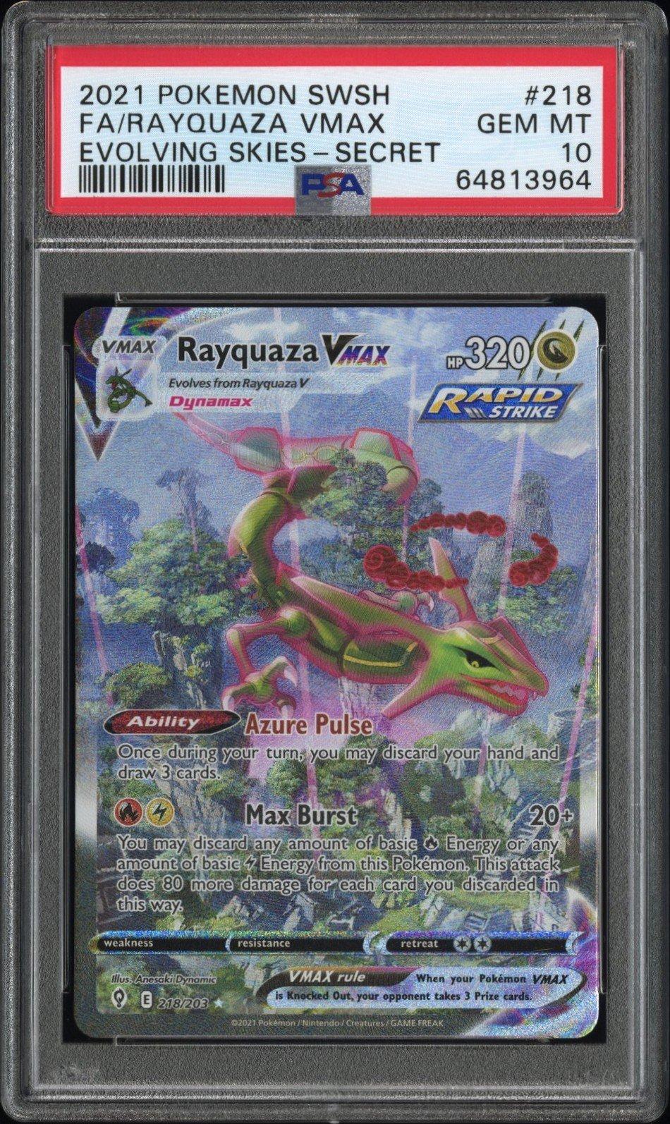 2021 Pokemon Sword & Shield Evolving Skies 218 Full Art/rayquaza