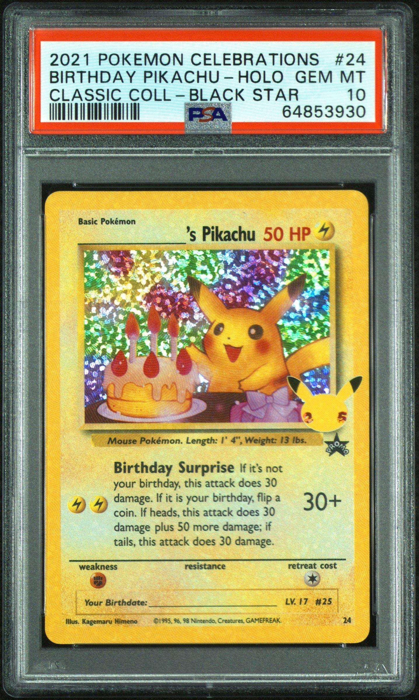 2021 Pokemon Celebrations Classic Collection 24 Birthday Pikachu