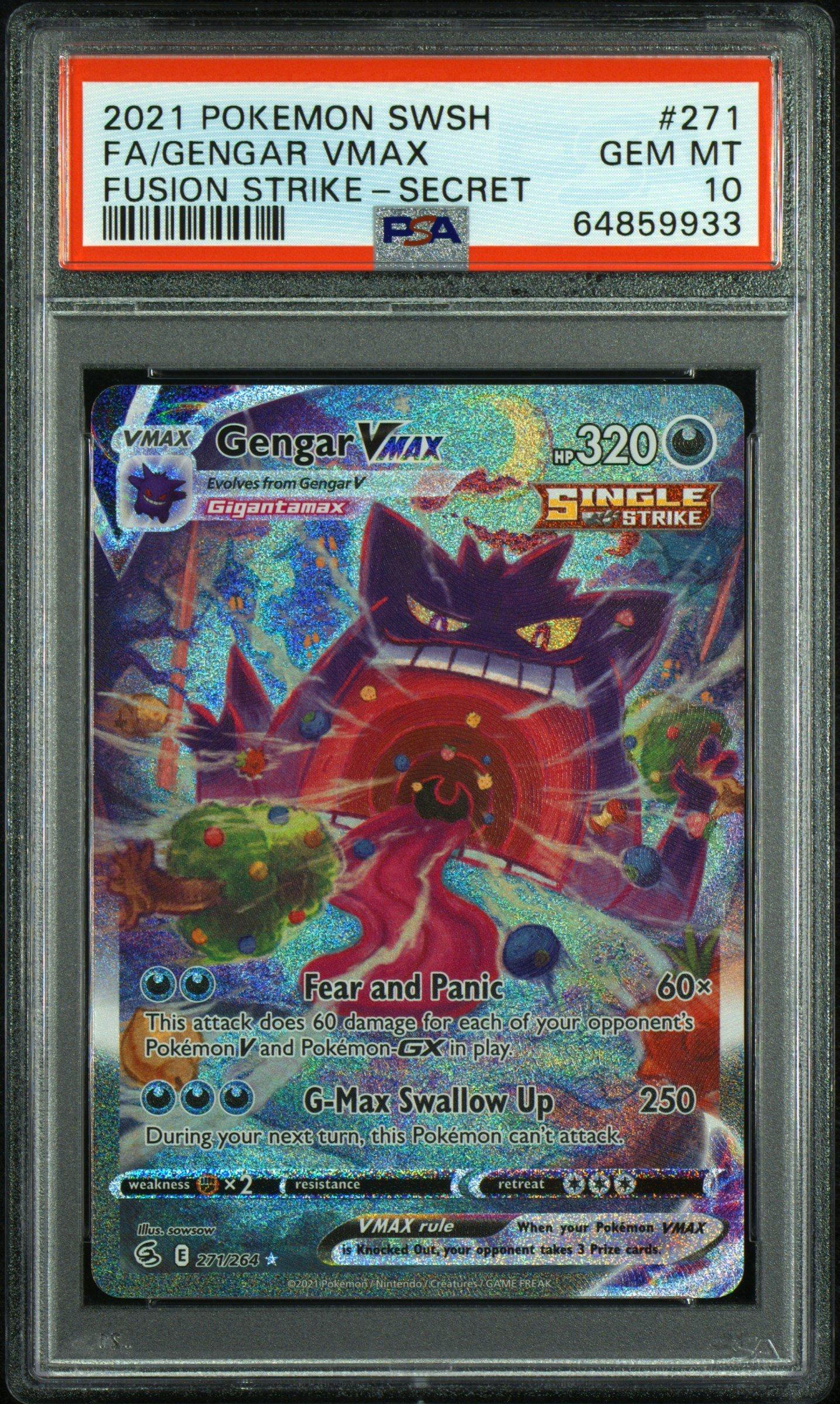 2021 Pokemon Sword & Shield Fusion Strike 271 Fa/gengar Vmax 2021 Pokemon Sword & Shield Fusion Strike 271 Fa/gengar Vmax