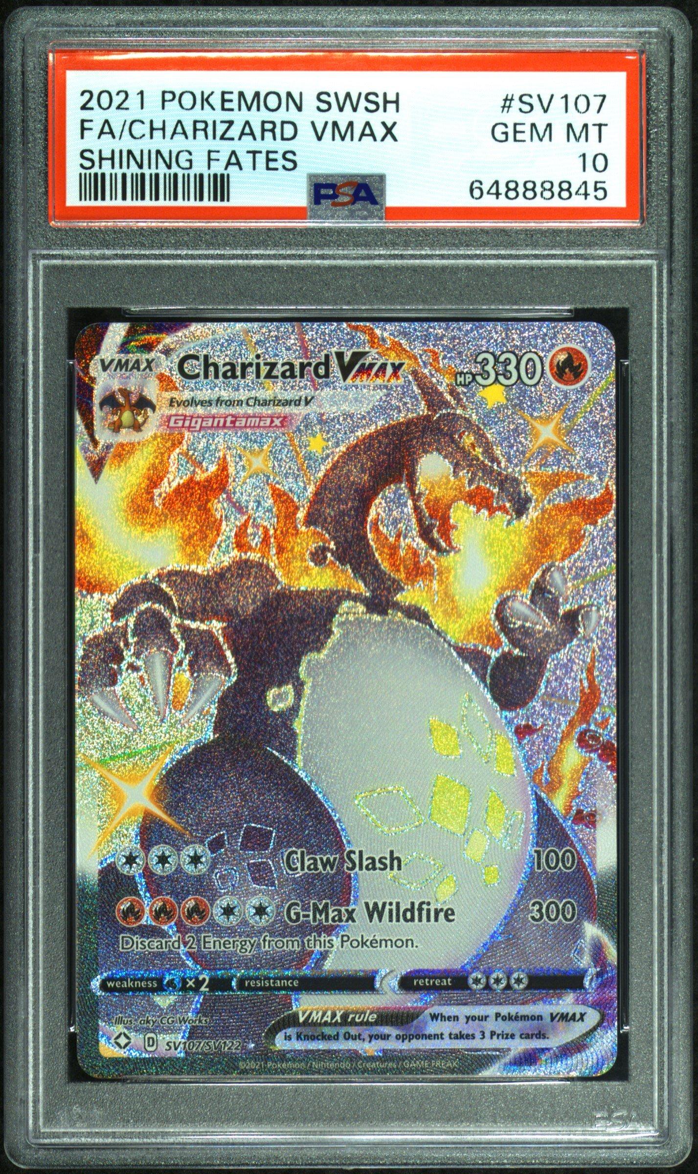 2021 Pokemon Sword & Shield Shining Fates Sv107 Full Art/charizard