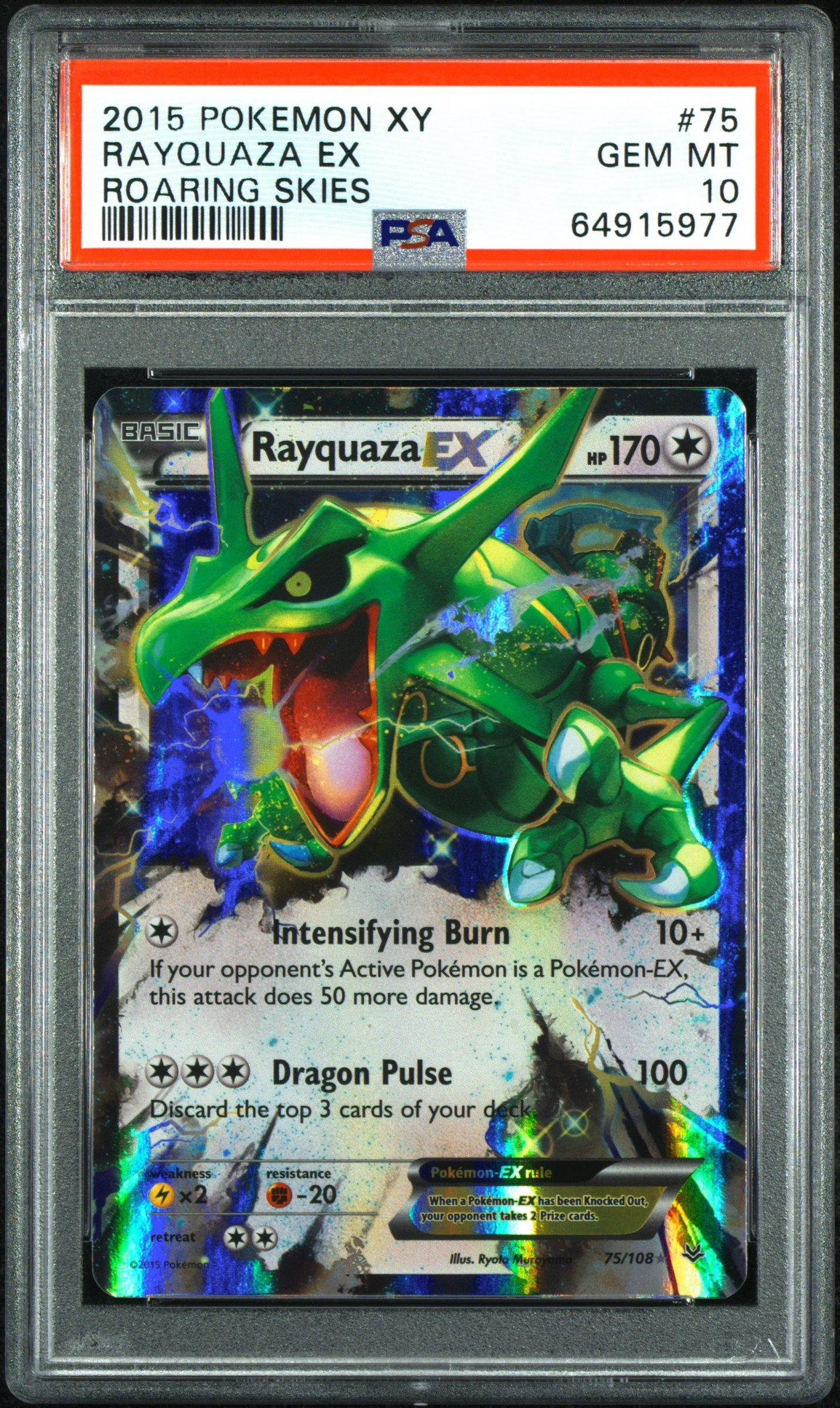 2015 Pokemon Xy Roaring Skies 75 Rayquaza Ex PSA 10 Graded Card