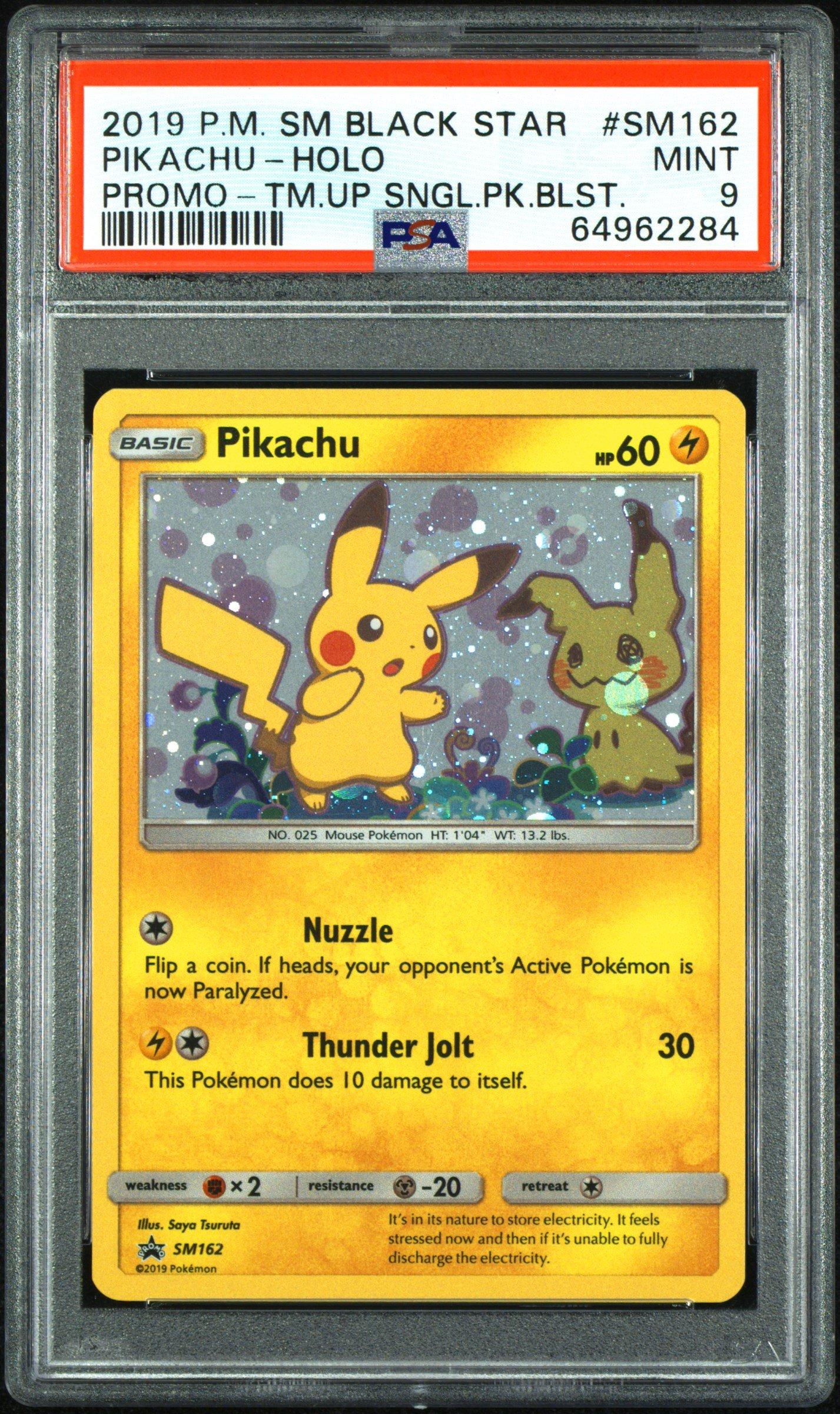 2019 Pokemon Sm Black Star Promo Sm162 Pikachu PSA 9 | GameStop