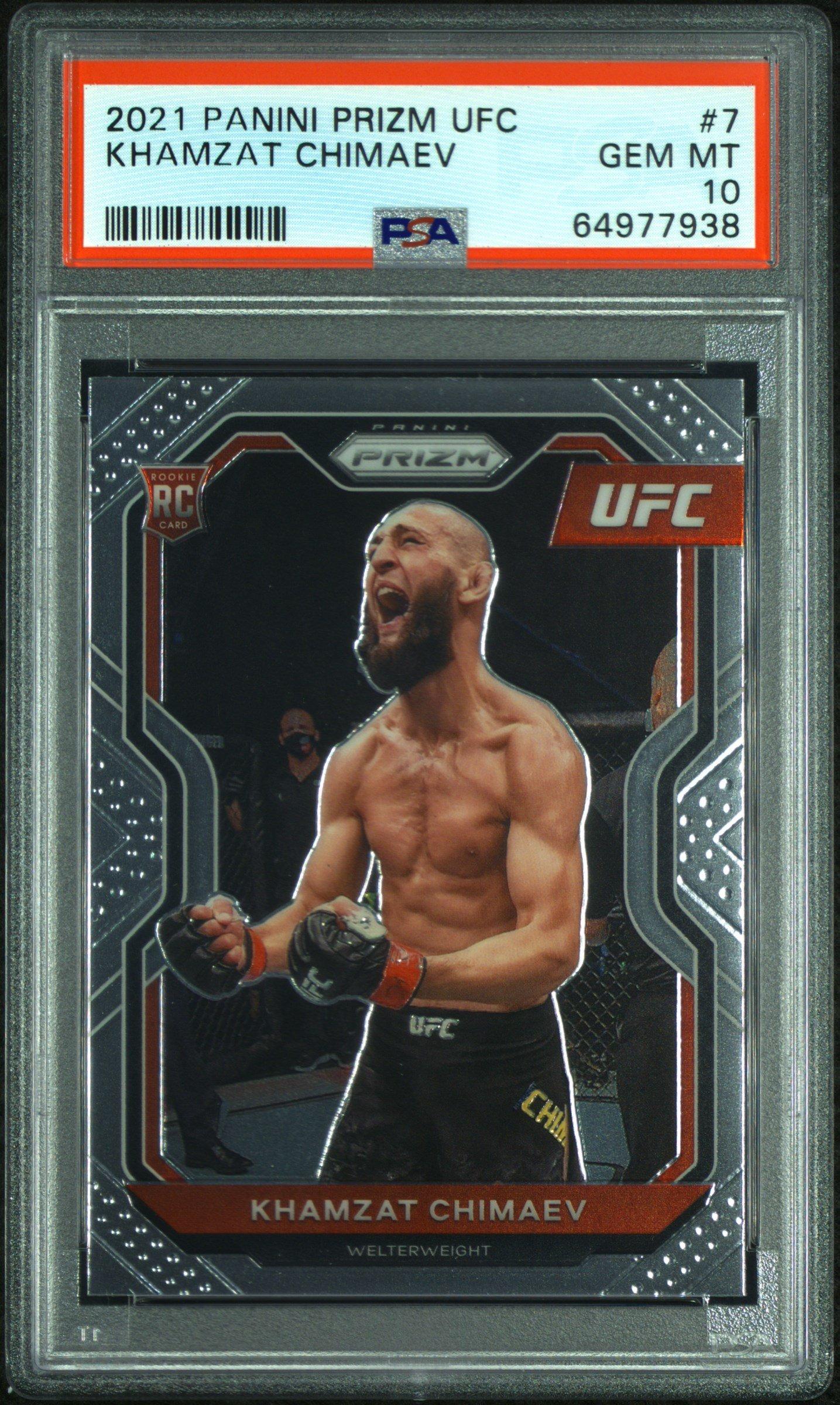 2021 Panini Prizm Ufc 7 Khamzat Chimaev PSA 10