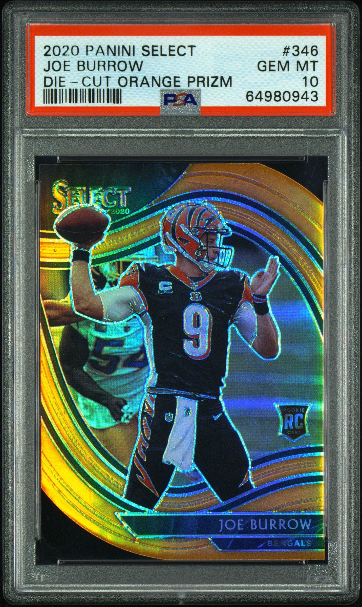 joe burrow rookie card graded 2020 Panini Rated NFL Joe Burrow Signed Trading