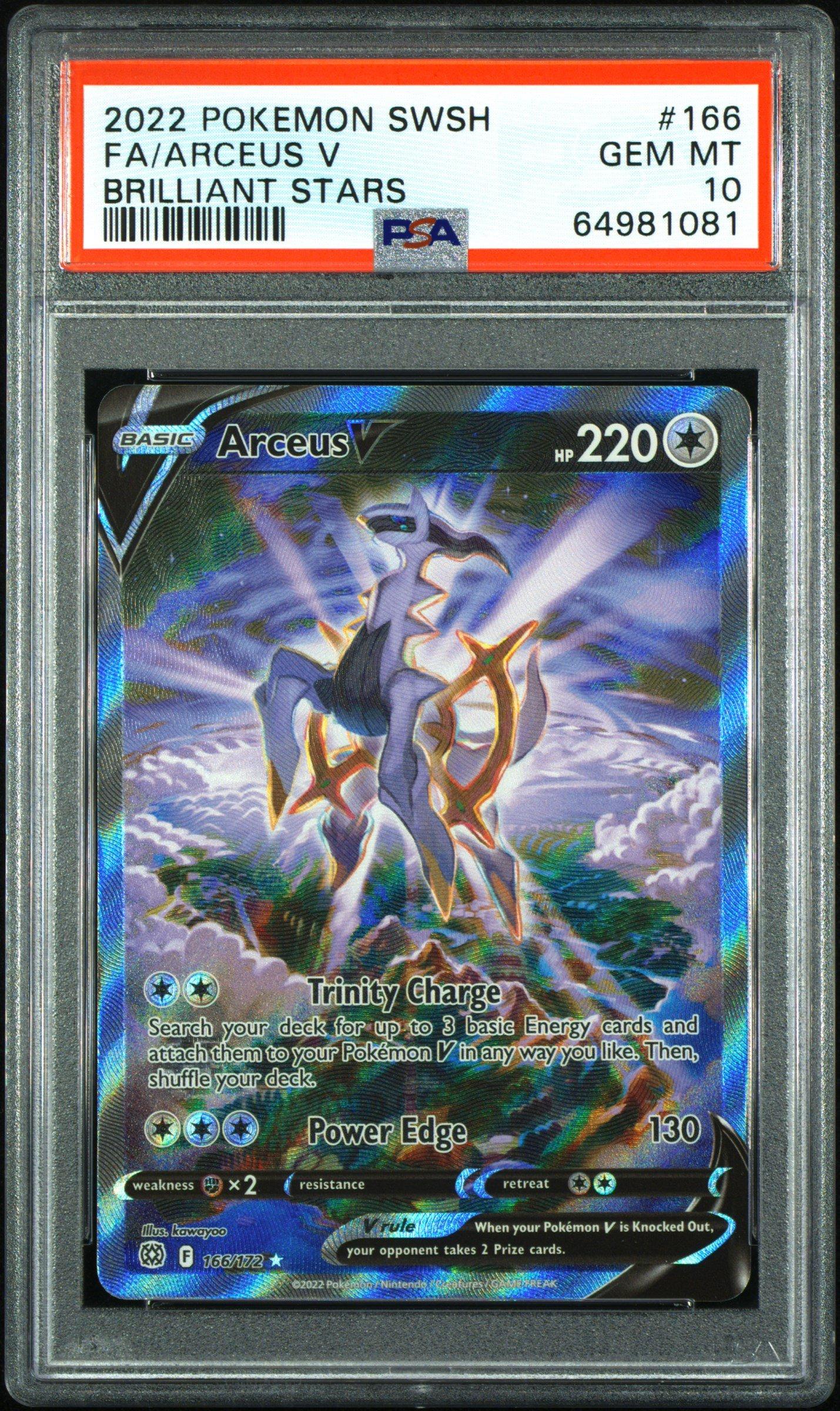 2022 Pokemon Sword & Shield Brilliant Stars 166 Full Art/arceus V
