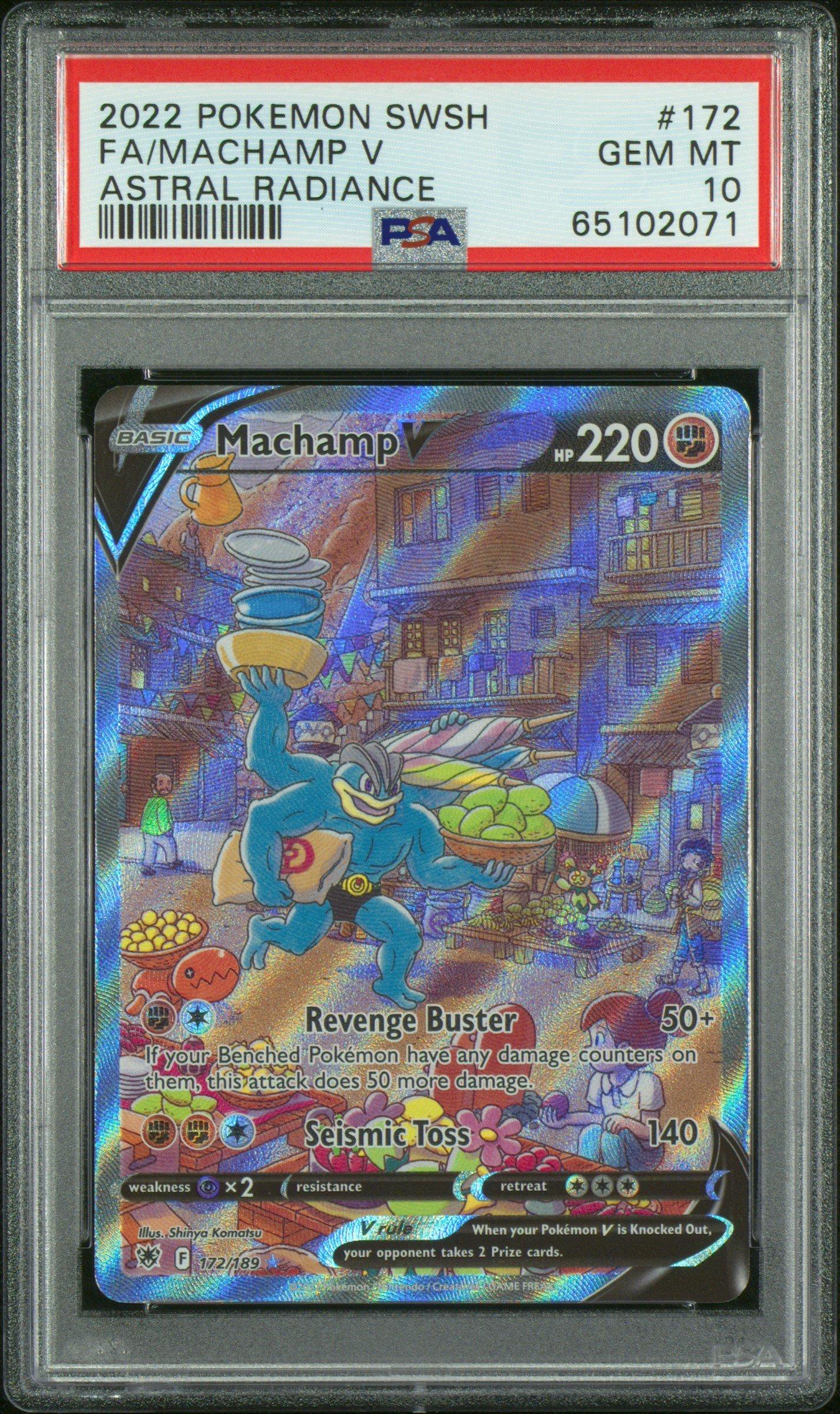 2022 Pokemon Sword & Shield Astral Radiance Full Art/machamp V PSA