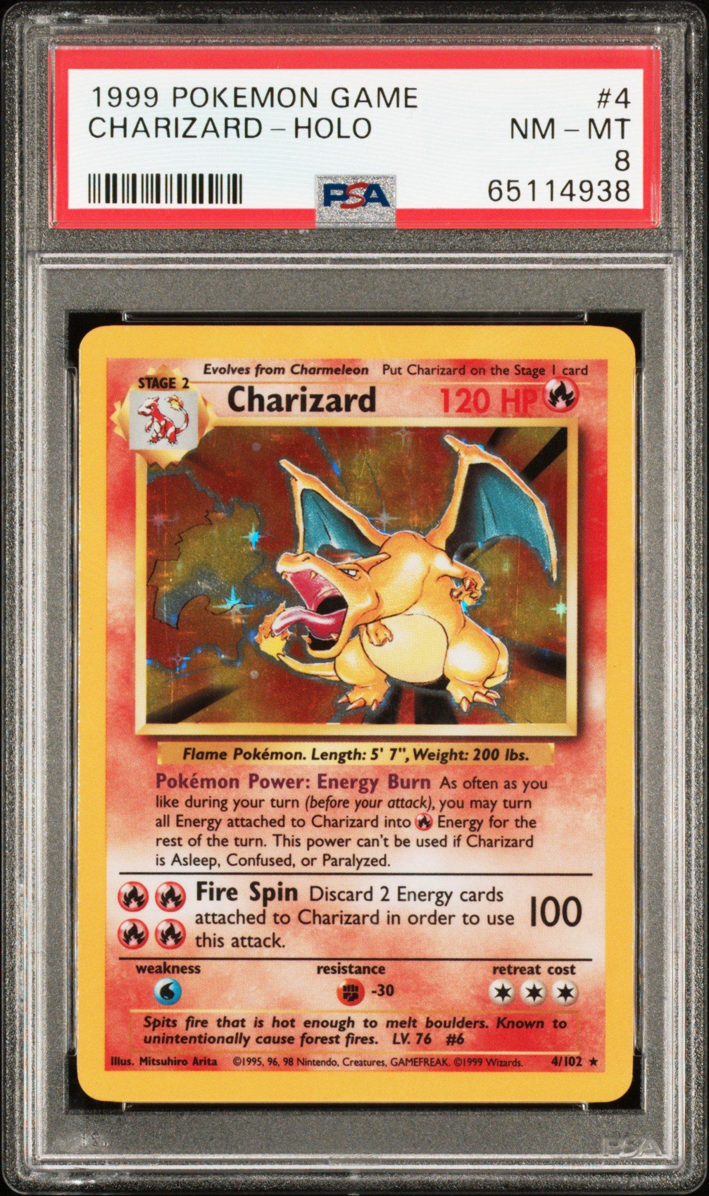 1999 Pokemon Game 4 Charizard-holo PSA 8 Graded Card | GameStop