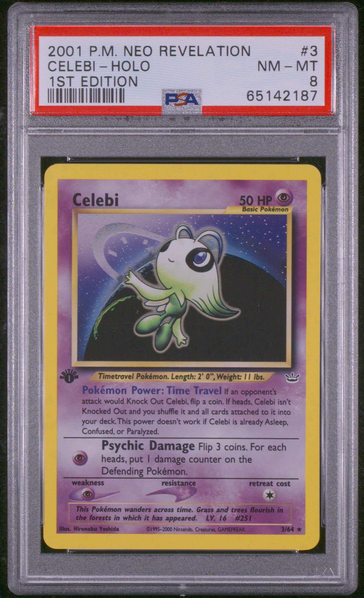 2001 Pokemon Neo Revelation 3 Celebi-holo 1st Edition PSA 8