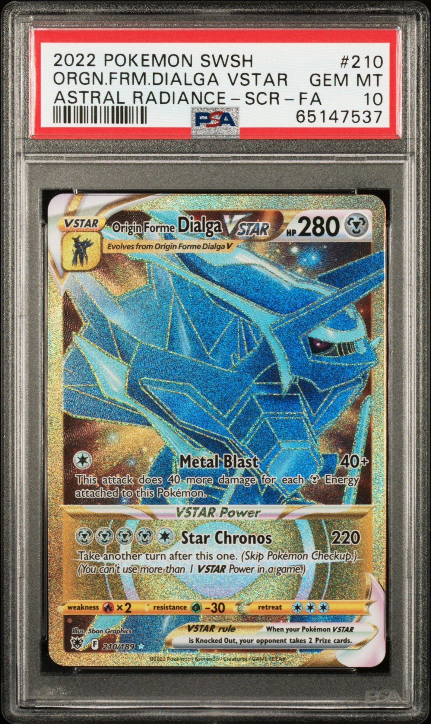 2022 Pokemon Sword & Shield Astral Radiance Full Art/origin Forme Dialga Vstar Secret PSA