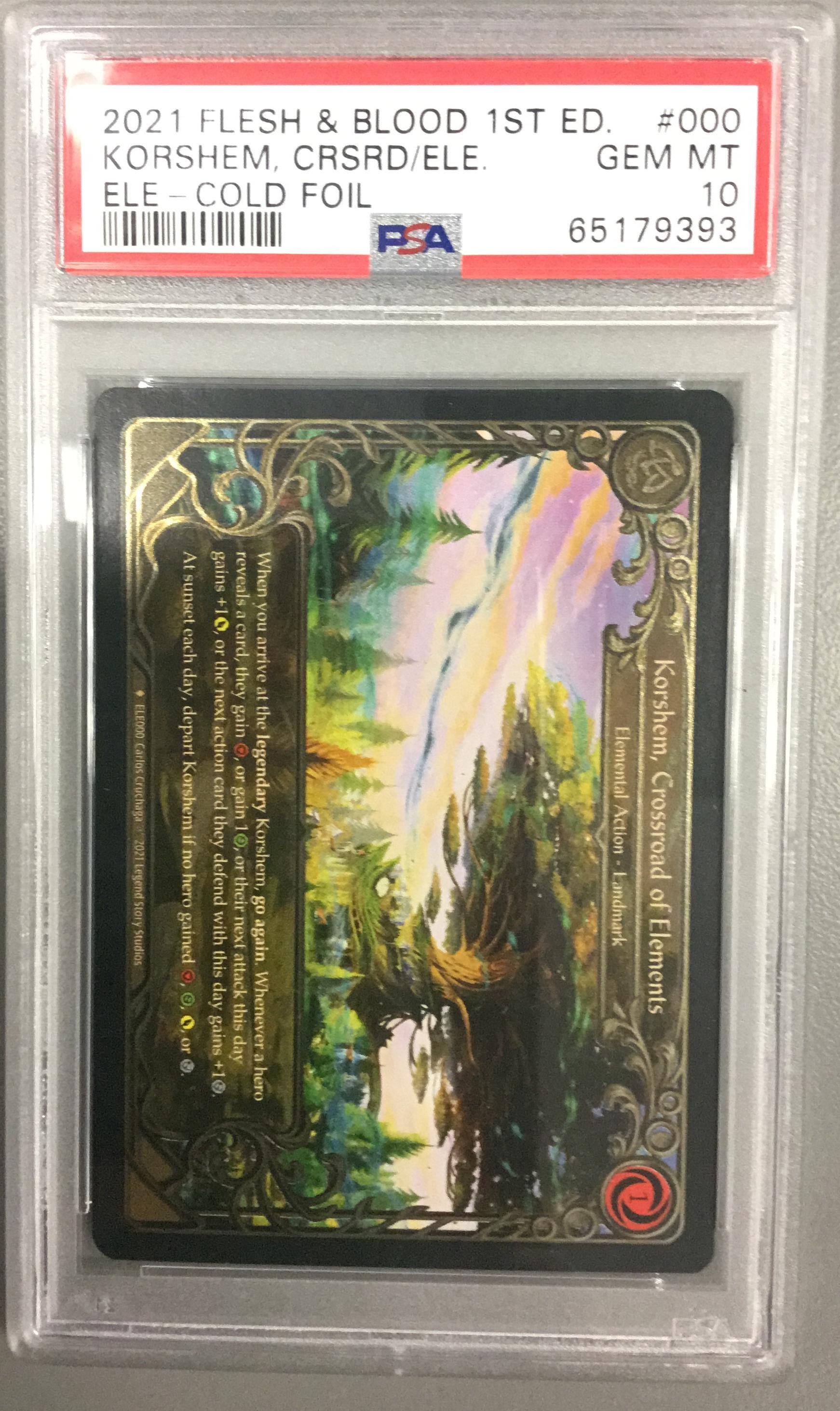 2021 Flesh And Blood Tales Of Aria 1st Edition 000 Korshem, Crossroad Of  Elements Cold Foil PSA 10 Graded Card | GameStop