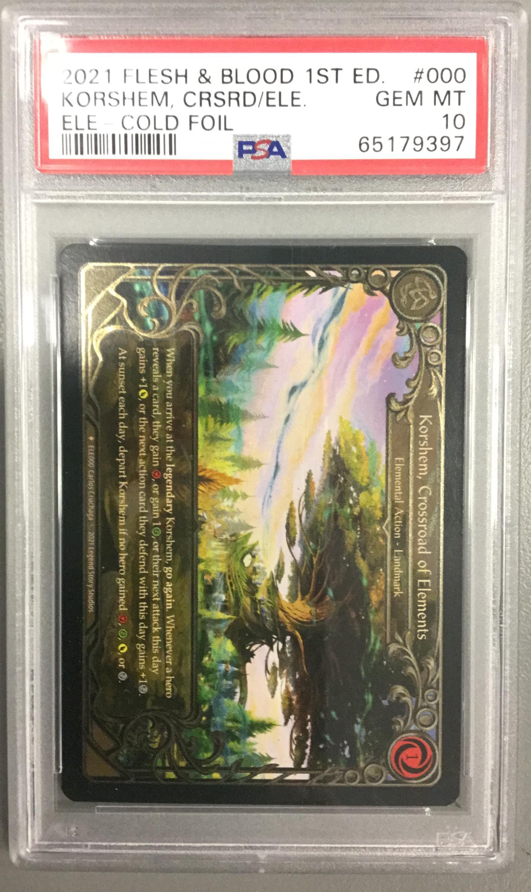 2021 Flesh And Blood Tales Of Aria 1st Edition 000 Korshem, Crossroad Of  Elements Cold Foil PSA 10 | GameStop