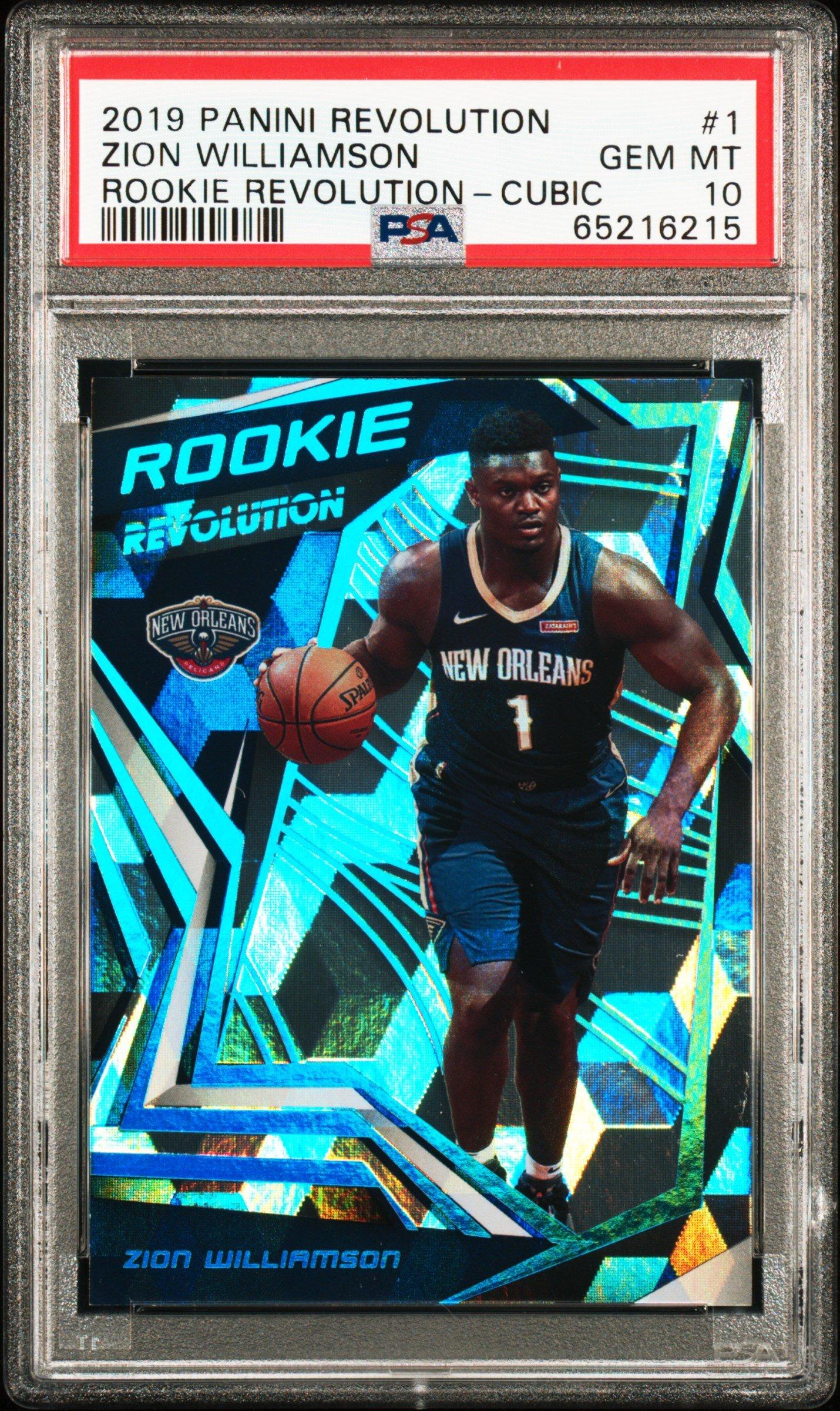 zion williamson graded rookie card Zion Williamson RATED ROOKIE CARD GRADED CSG 9 RC 2019 Donruss NBA