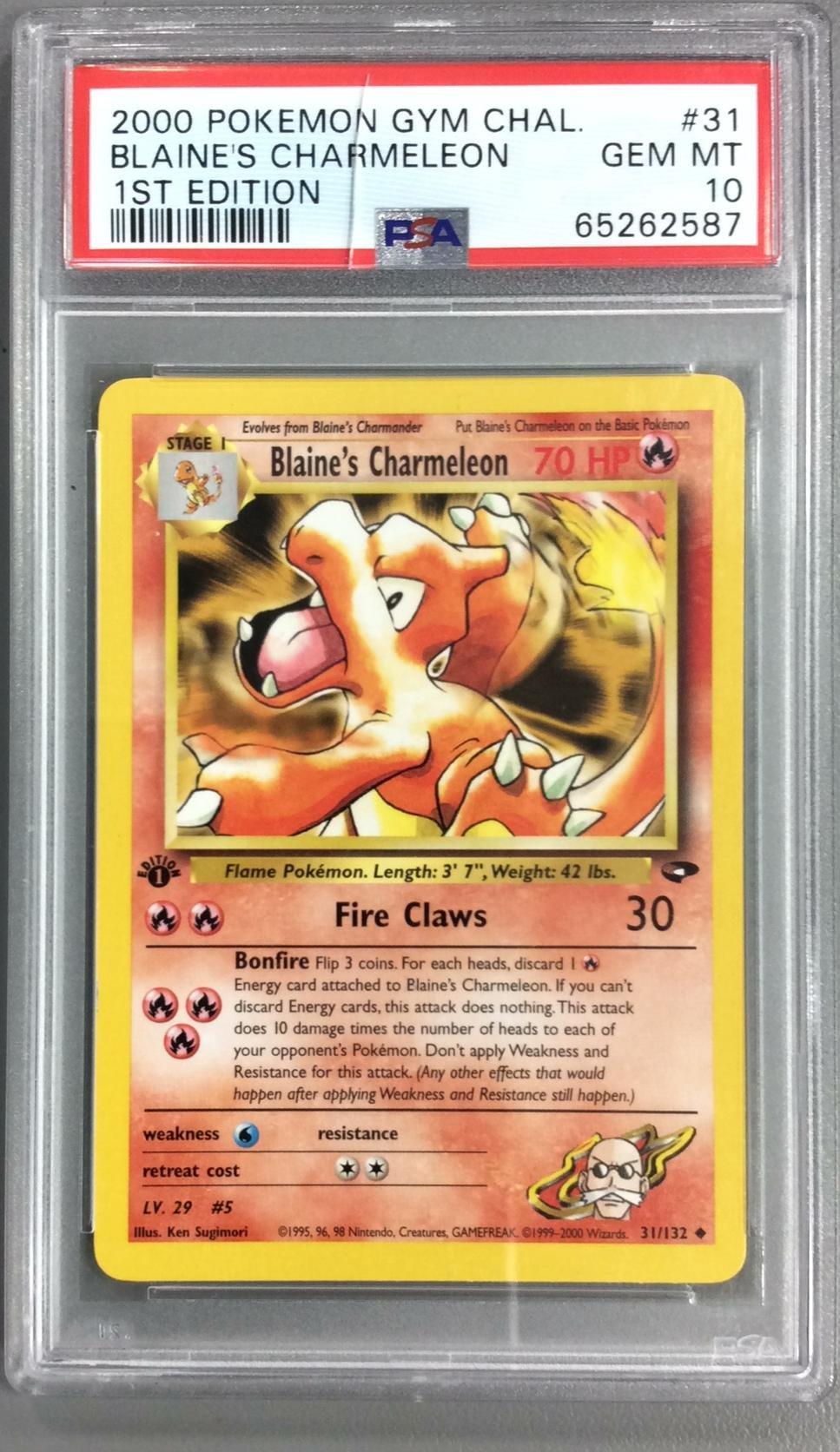pokemon card charmeleon 1995 Blaine's Charmeleon