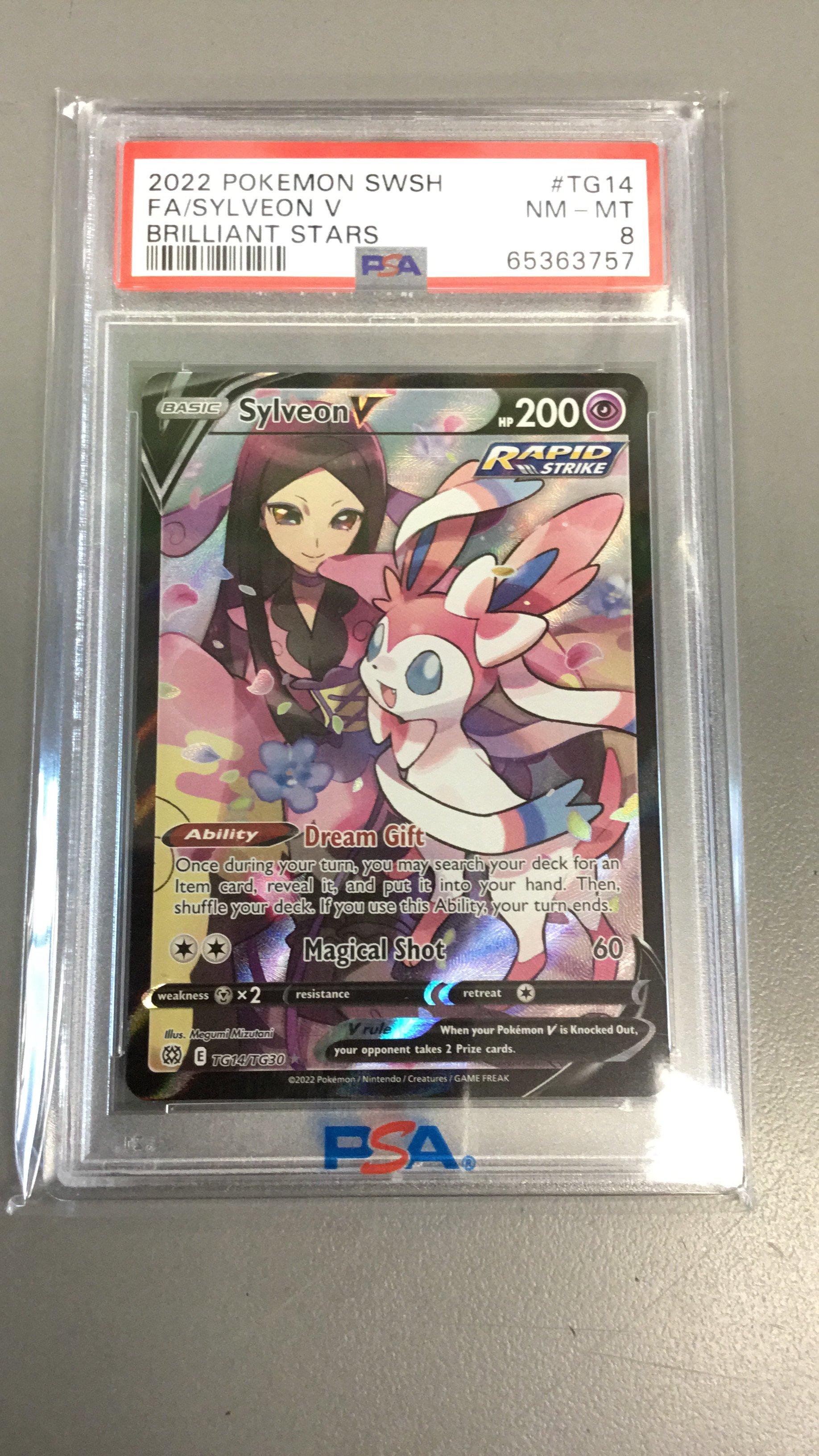 2022 Pokemon Sword & Shield Brilliant Stars Tg14 Fa/sylveon V PSA