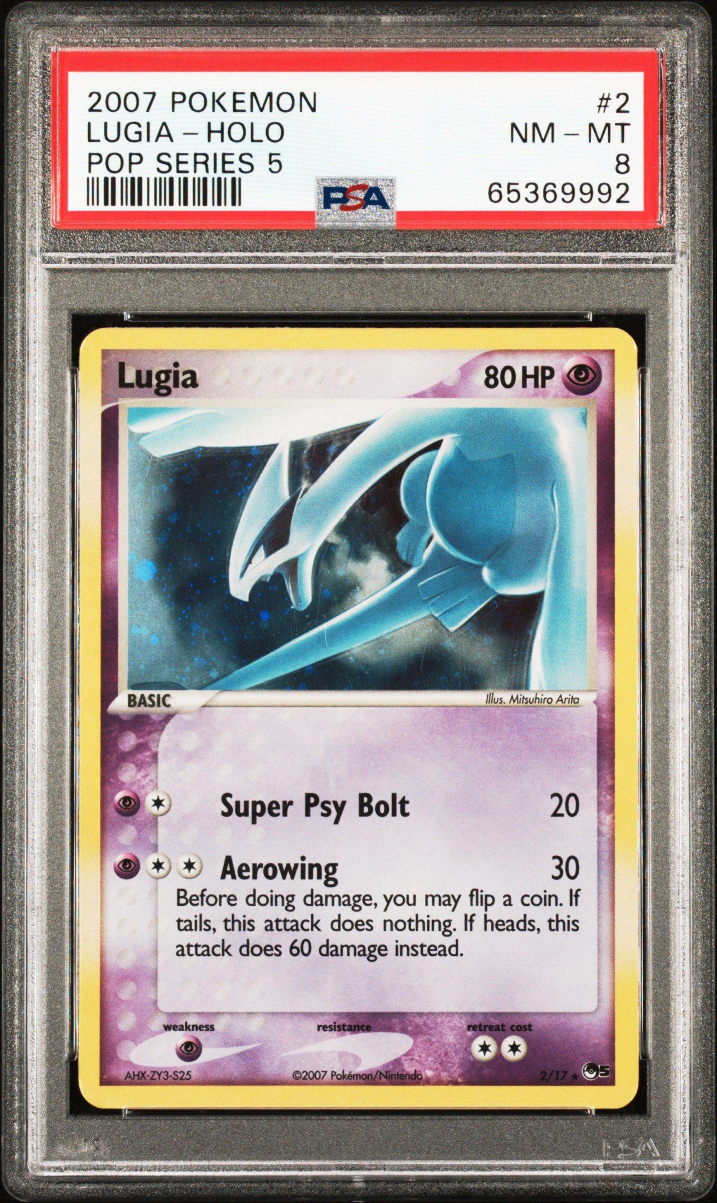 2007 Pokemon Pop Series 5 2 Lugia-holo PSA 8