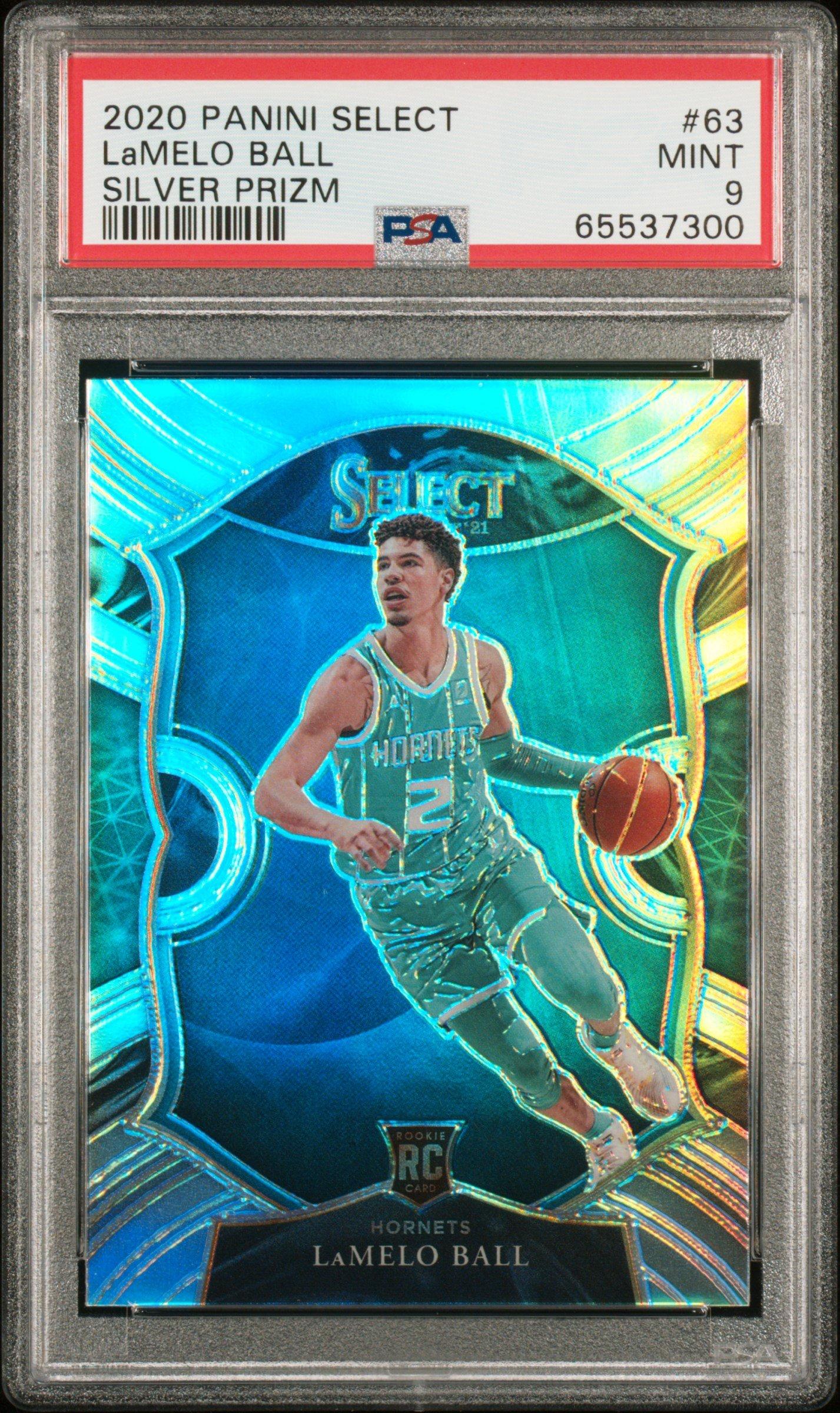 2020 Panini Select 63 Lamelo Ball Silver Prizm PSA 9 Graded Card