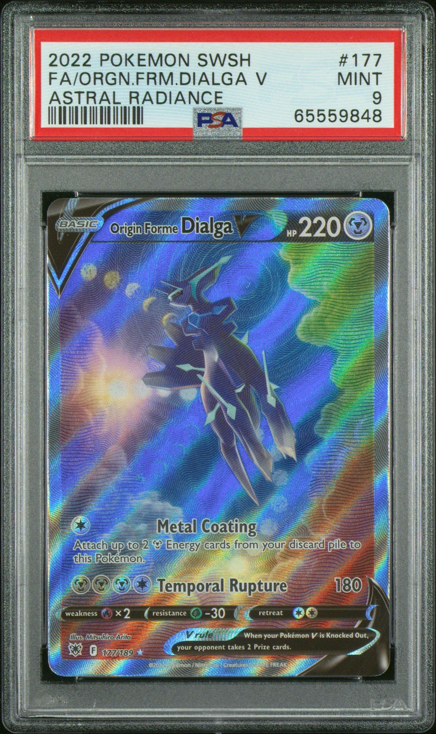 2022 Pokemon Sword & Shield Astral Radiance 177 Full Art/origin Forme Dialga V PSA