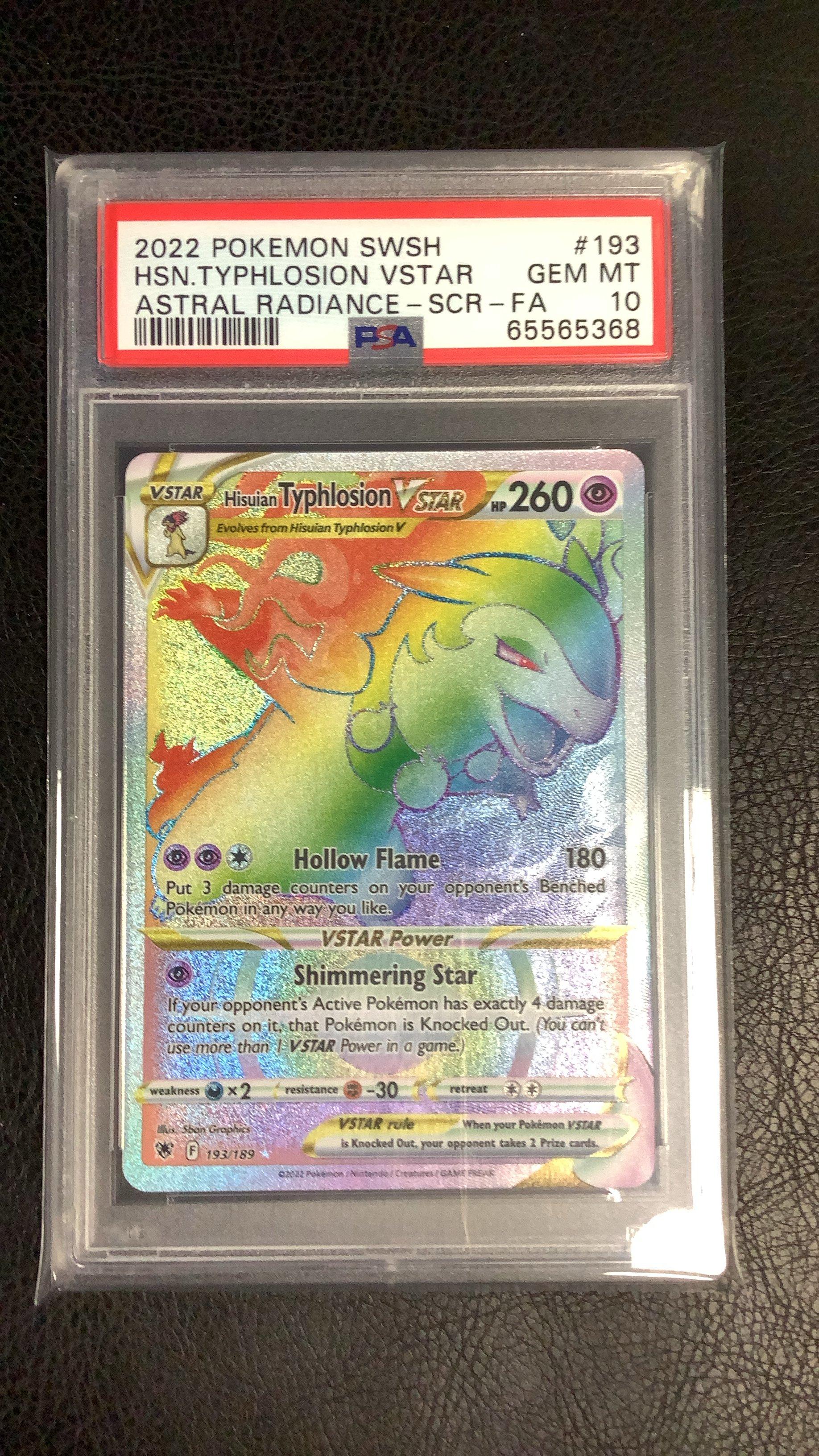 2022 Pokemon Sword & Shield Astral Radiance 193 Full Art/hisuian Typhlosion Vstar Secret PSA