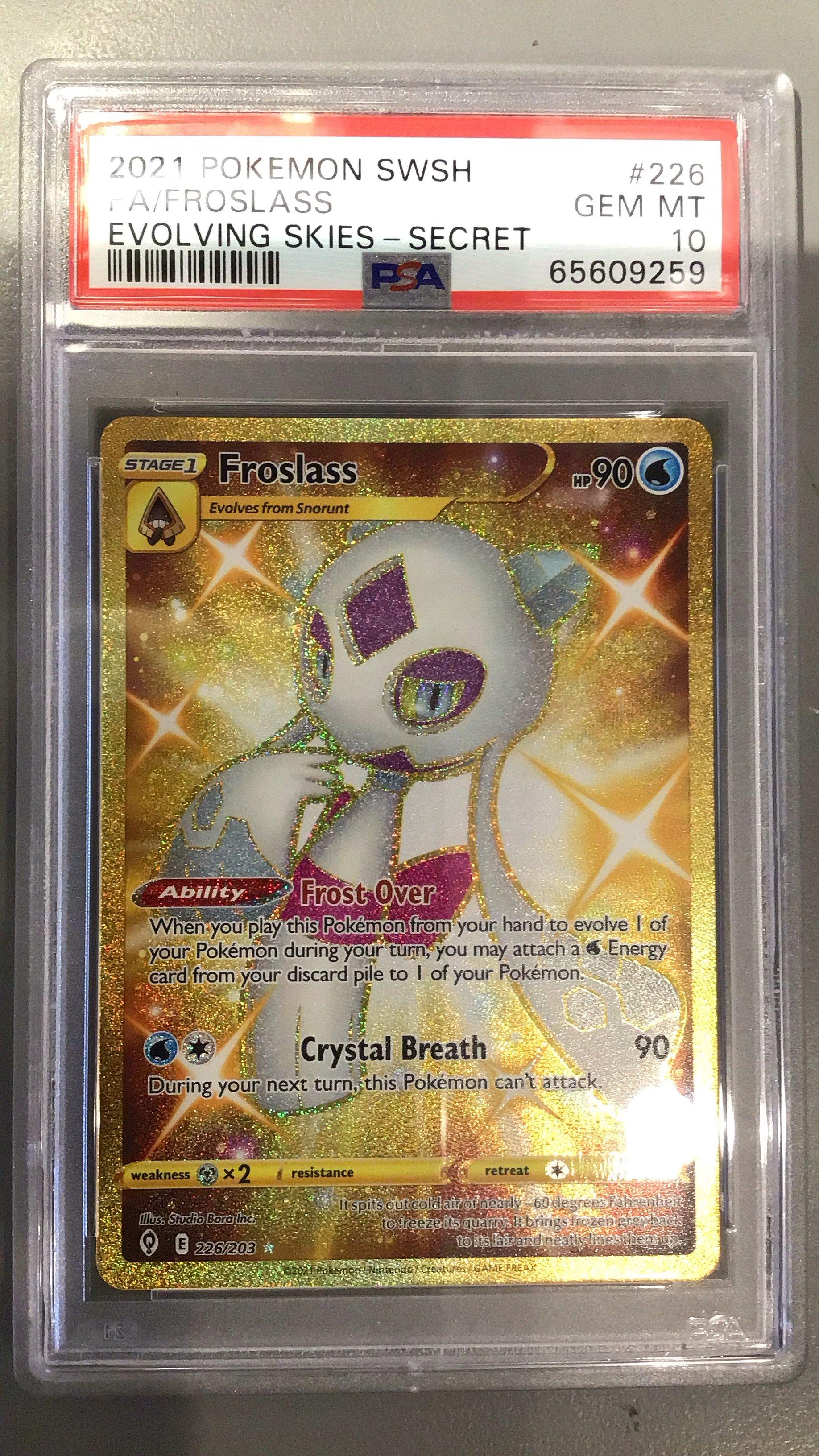 2021 Pokemon Sword & Shield Evolving Skies 226 Full Art/froslass Secret PSA 10