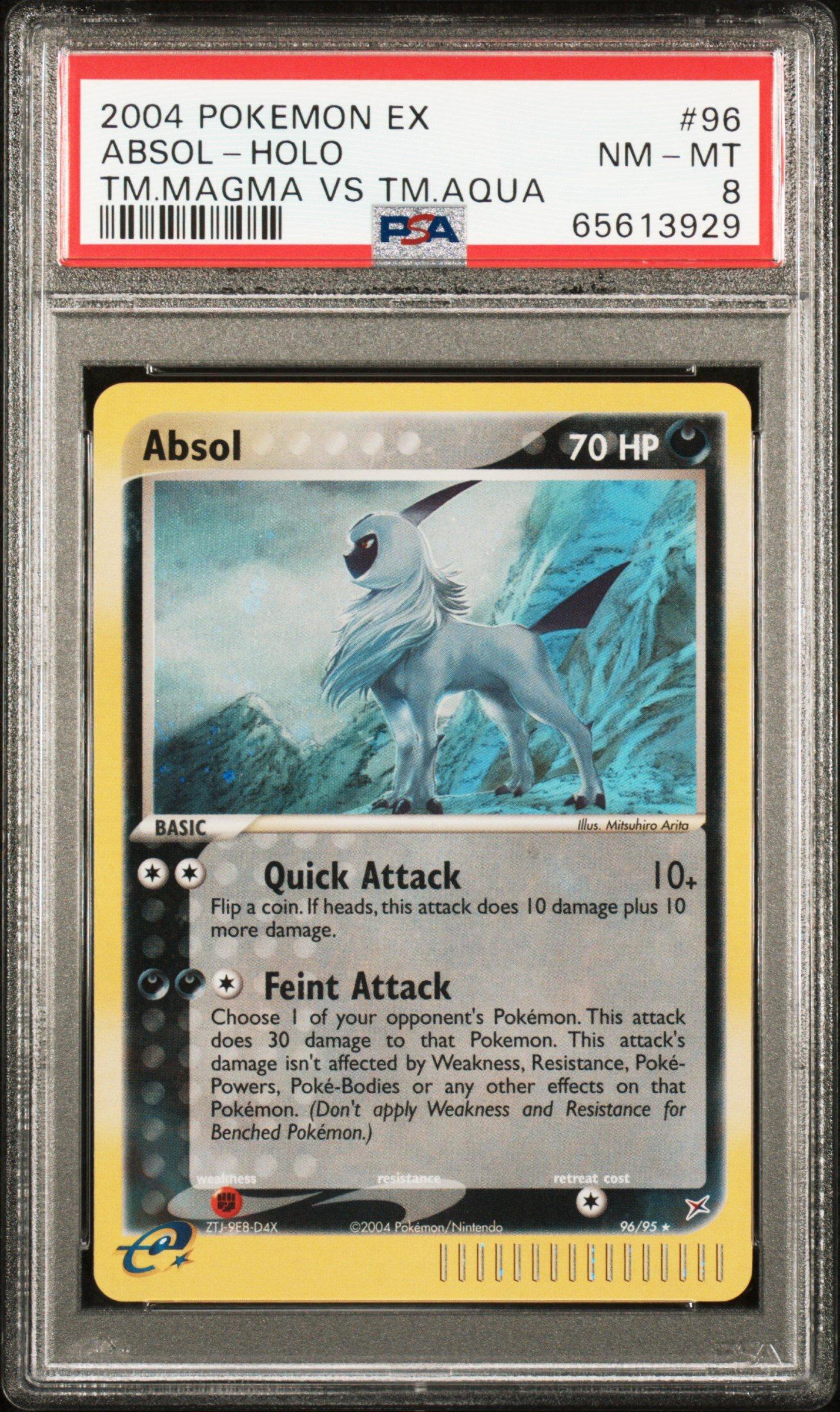 2004 Pokemon Ex Team Magma Vs Team Aqua 96 Absol-holo PSA 8 Graded