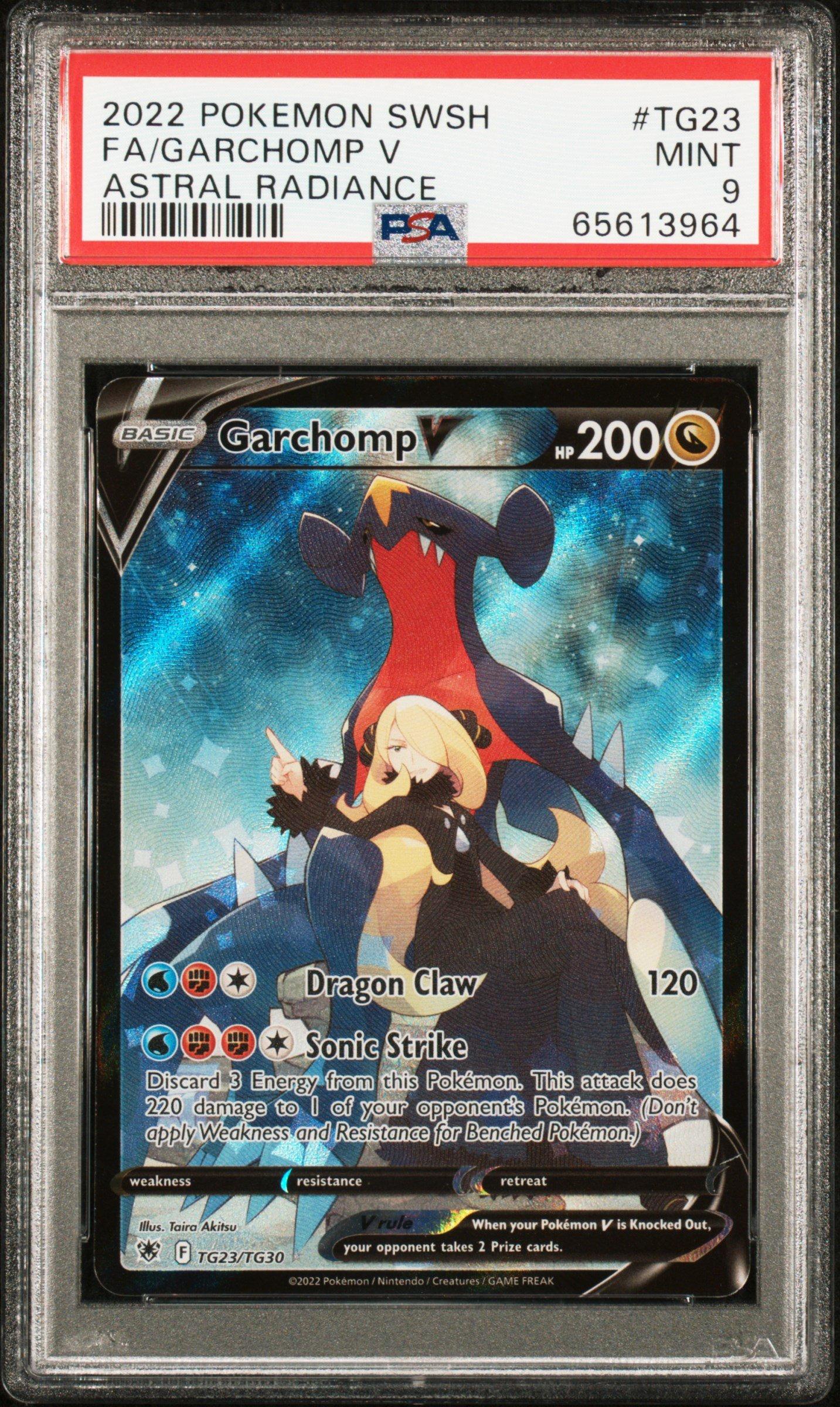 2022 Pokemon Sword & Shield Astral Radiance Tg23 Full Art/garchomp V PSA