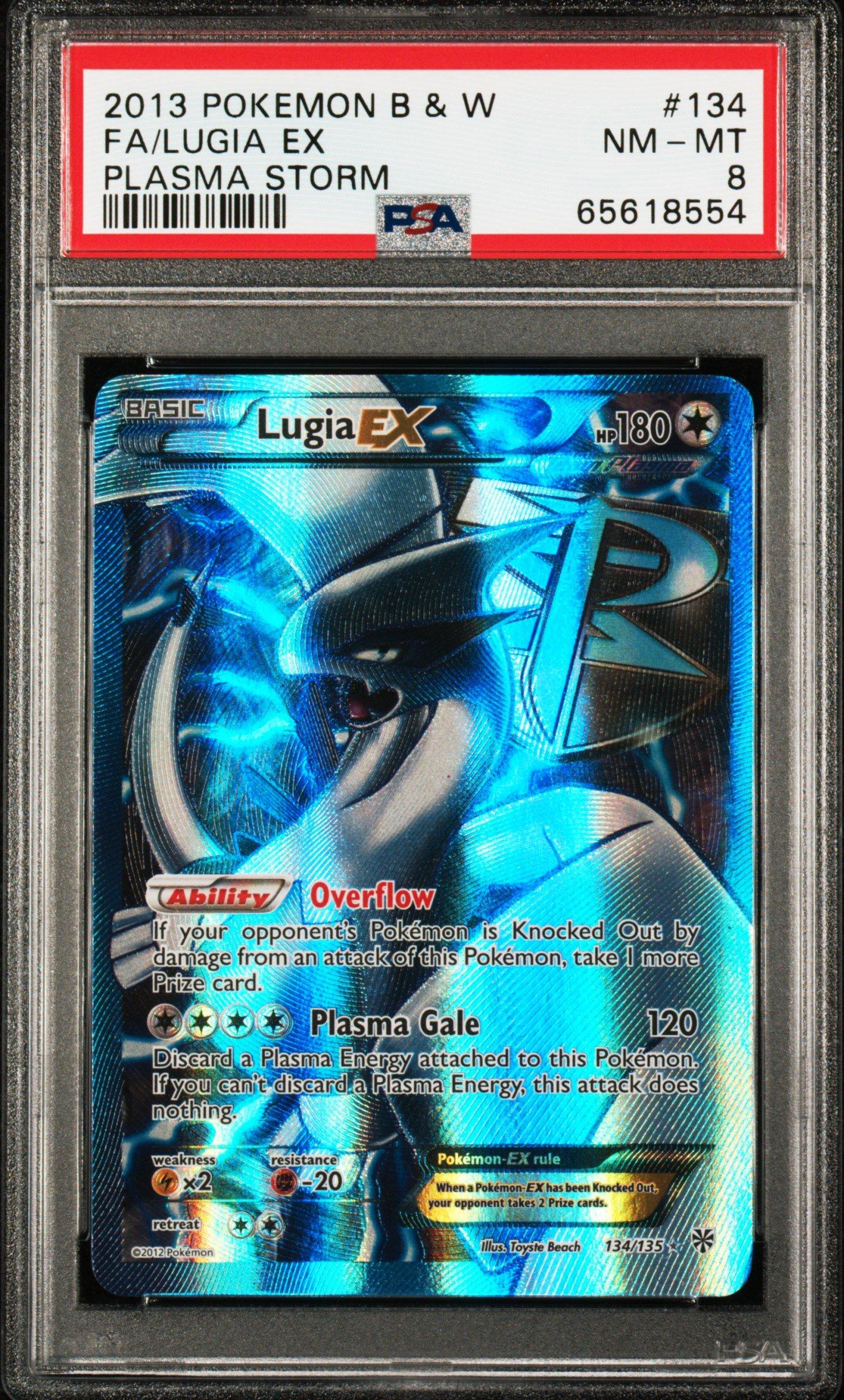 2013 Pokemon Black & White Plasma Storm 134 Full Art/lugia Ex PSA