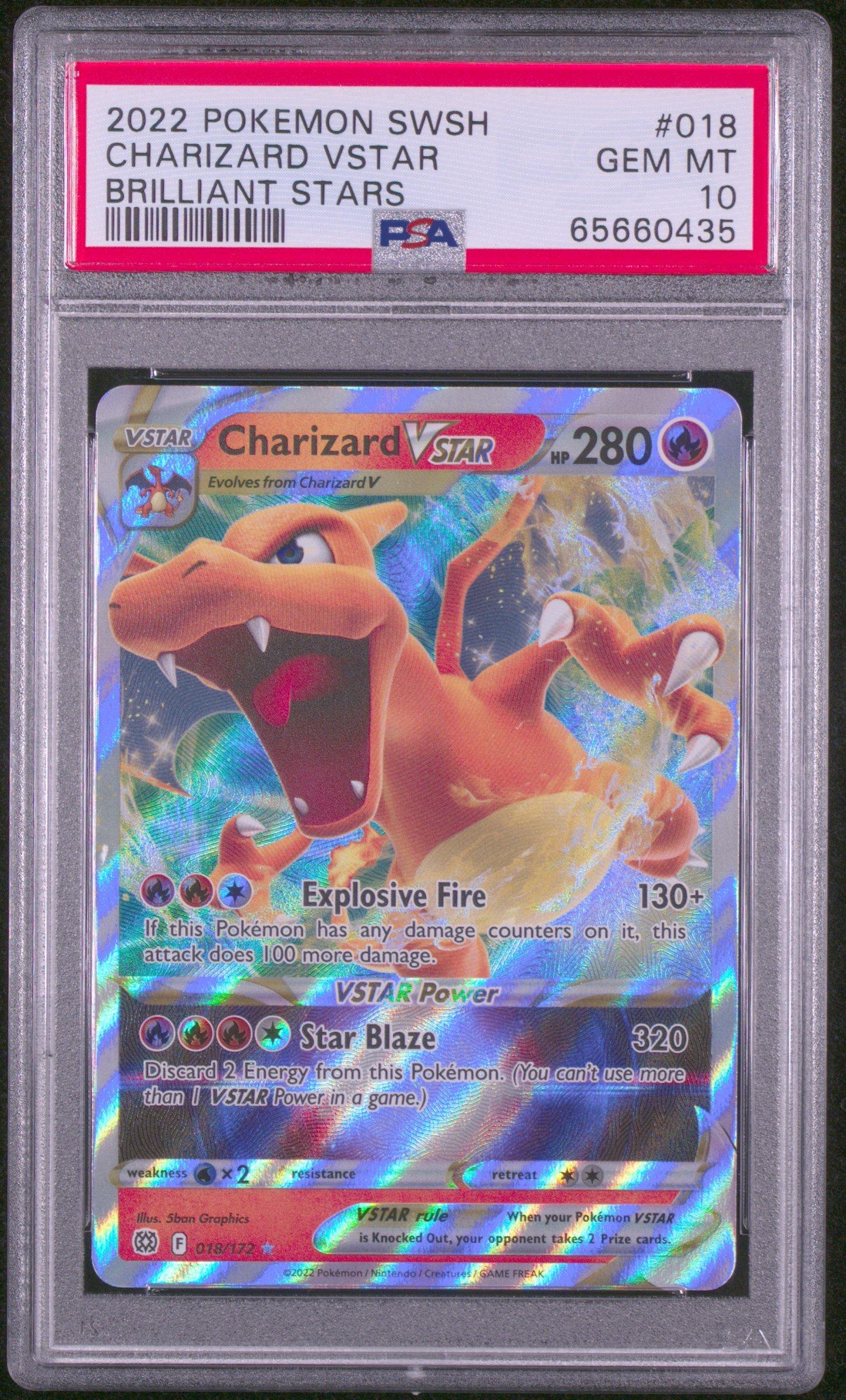 2022 Pokemon Sword & Shield Brilliant Stars 018 Charizard Vstar