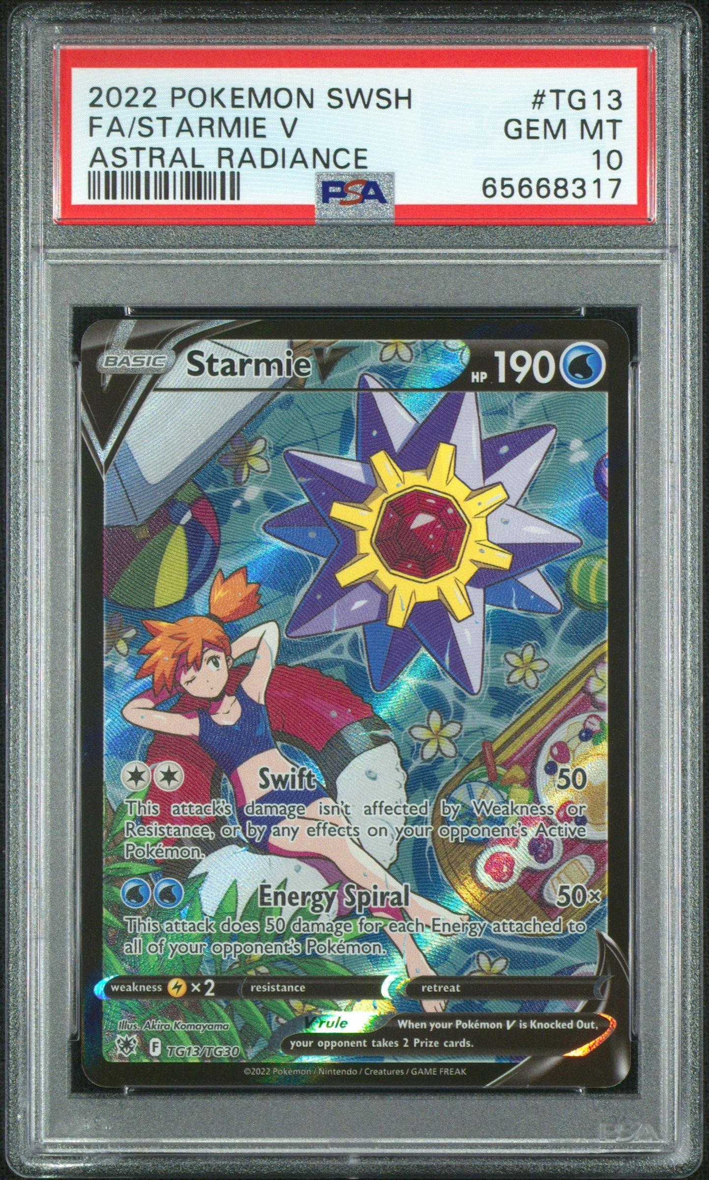2022 Pokemon Sword & Shield Astral Radiance Tg13 Full Art/starmie