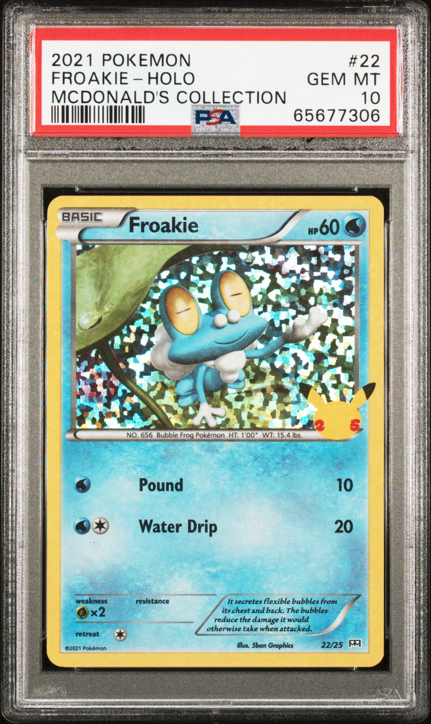 2021 Pokemon Mcdonald's Collection 22 Froakie-holo PSA 10 Graded