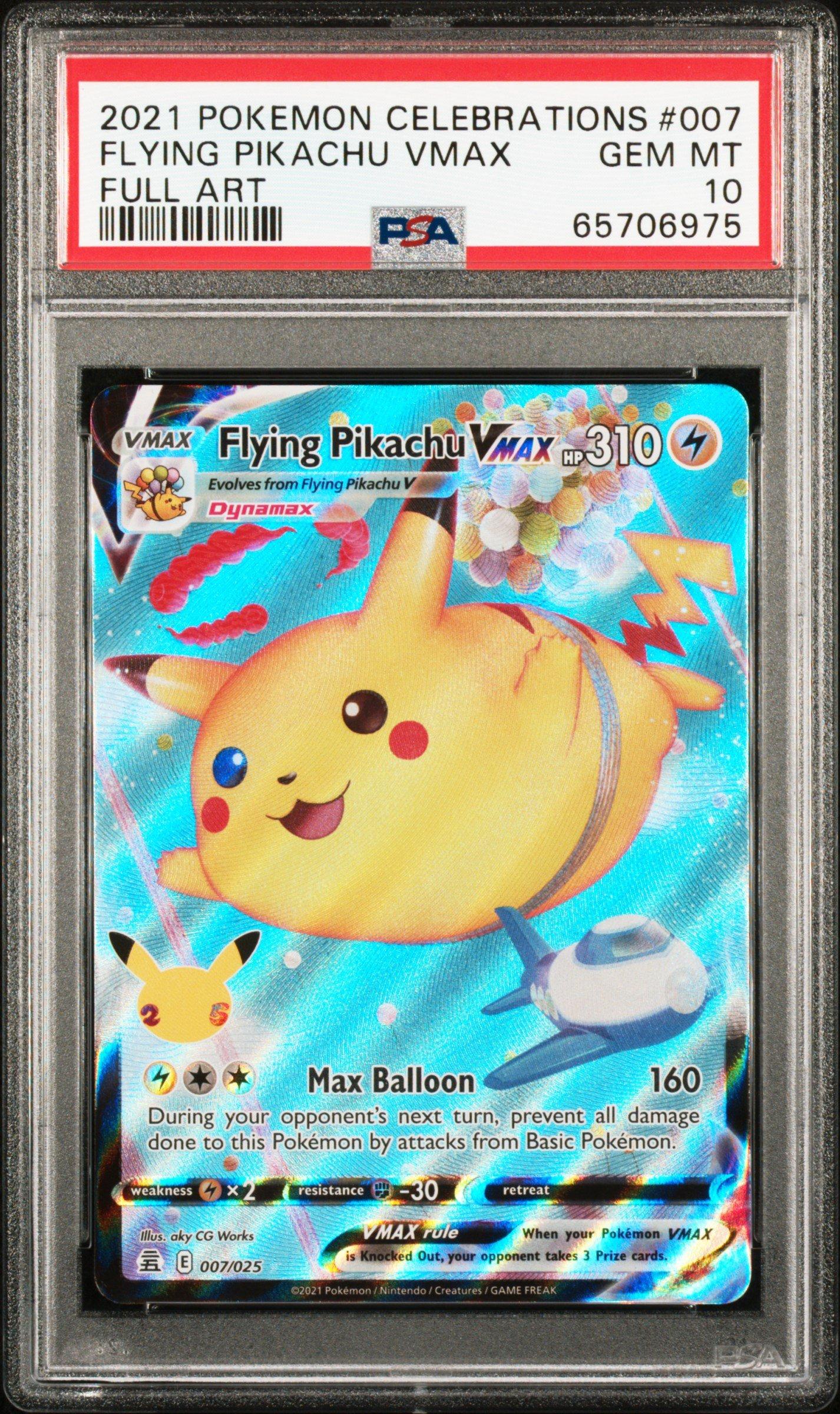 2021 Pokemon Celebrations 007 Flying Pikachu Vmax PSA 10 | GameStop