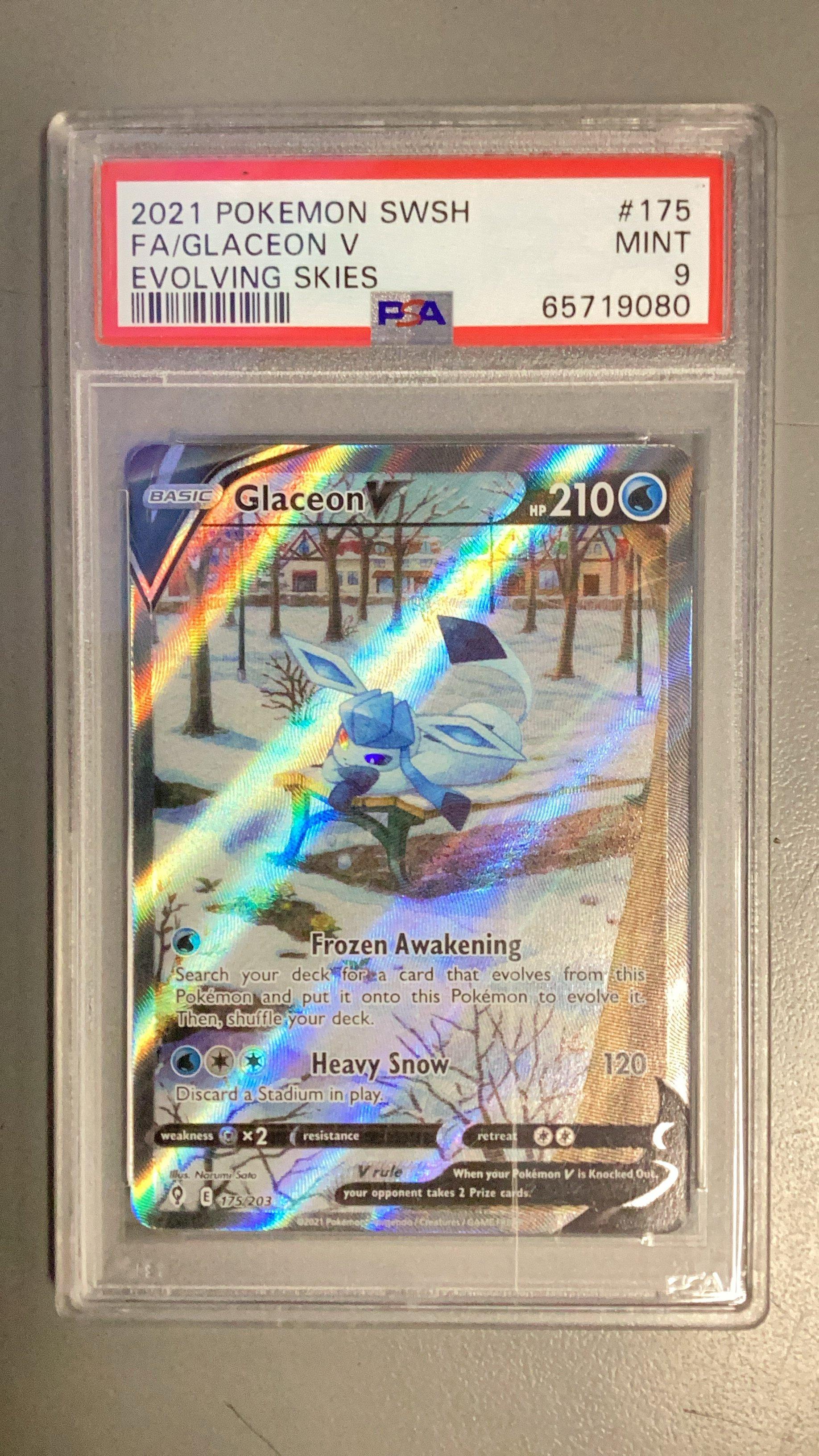 2021 Pokemon Sword & Shield Evolving Skies 175 Full Art/glaceon V