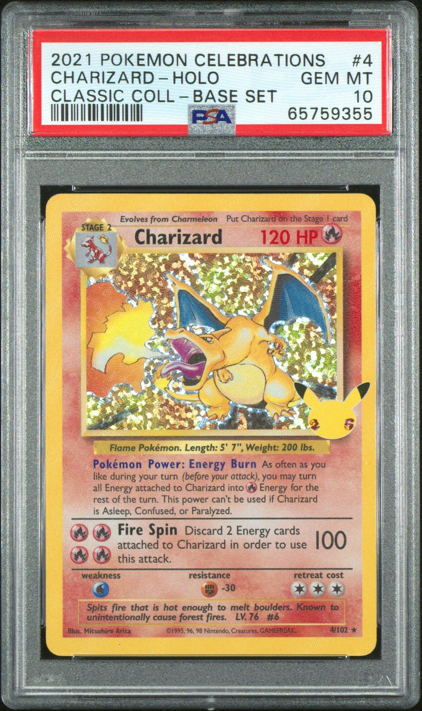 2021 Pokemon Celebrations Classic Collection 4 Charizard PSA 10
