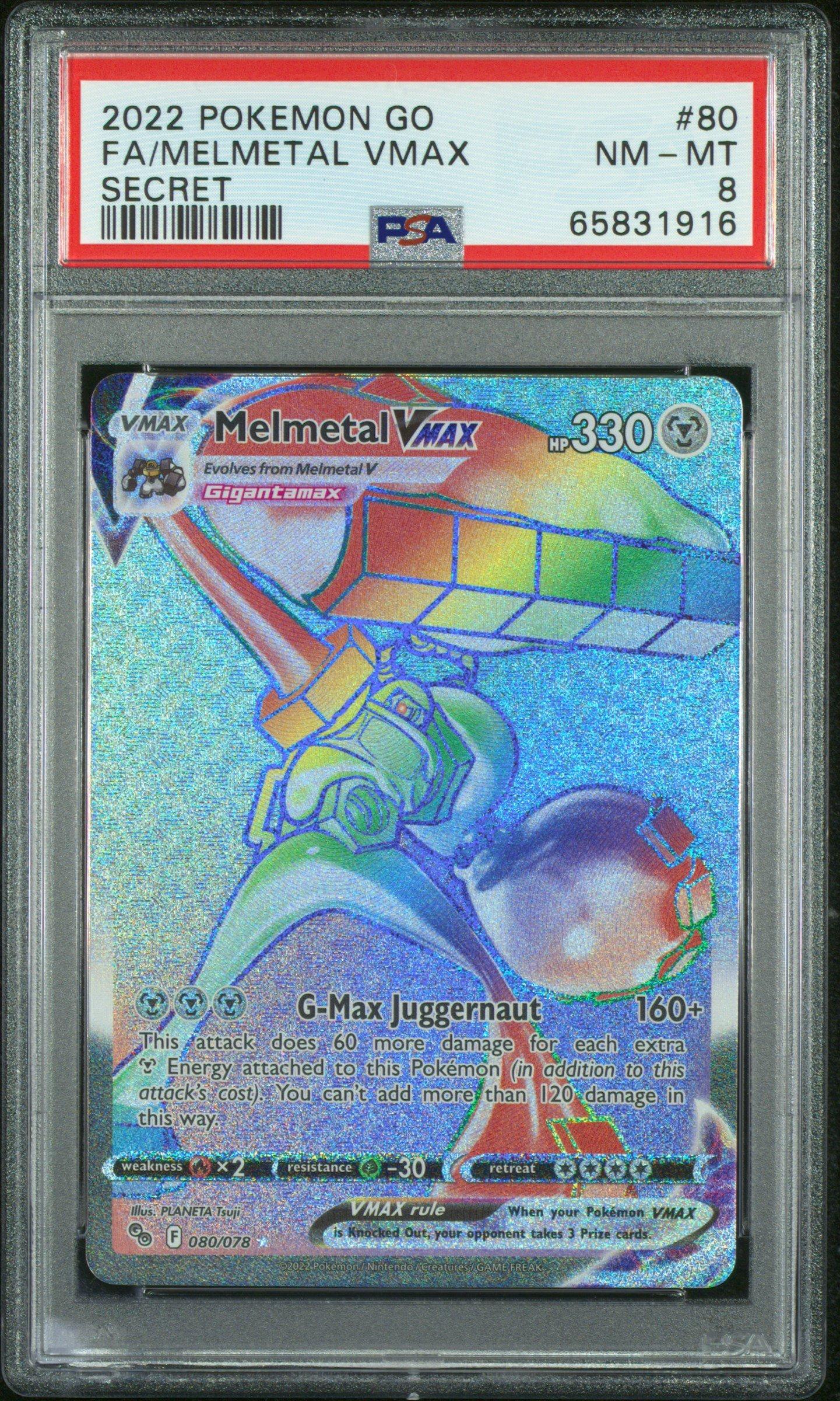 2022 Pokemon Go 080 Full Art/melmetal Vmax Secret PSA