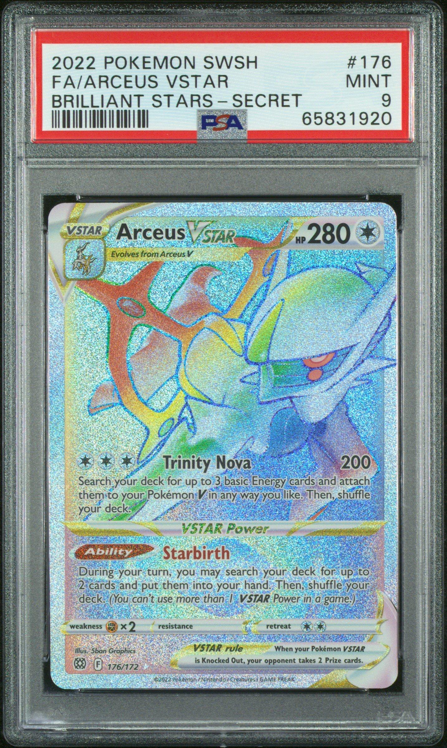 2022 Pokemon Sword & Shield Brilliant Stars 176 Full Art/arceus