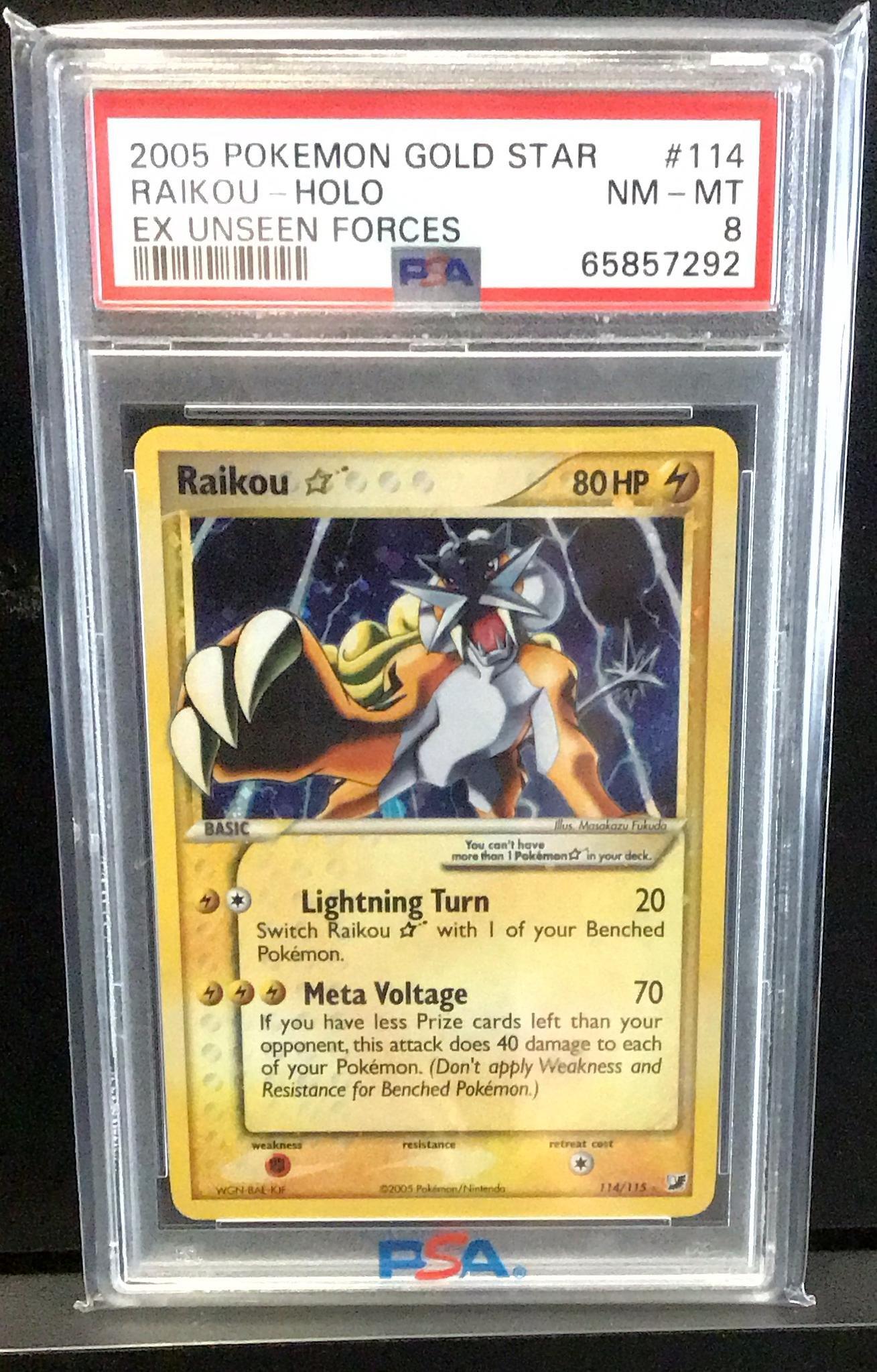 Pokemon Entei 113 Gold discount Star EX Unseen Forces PSA 2