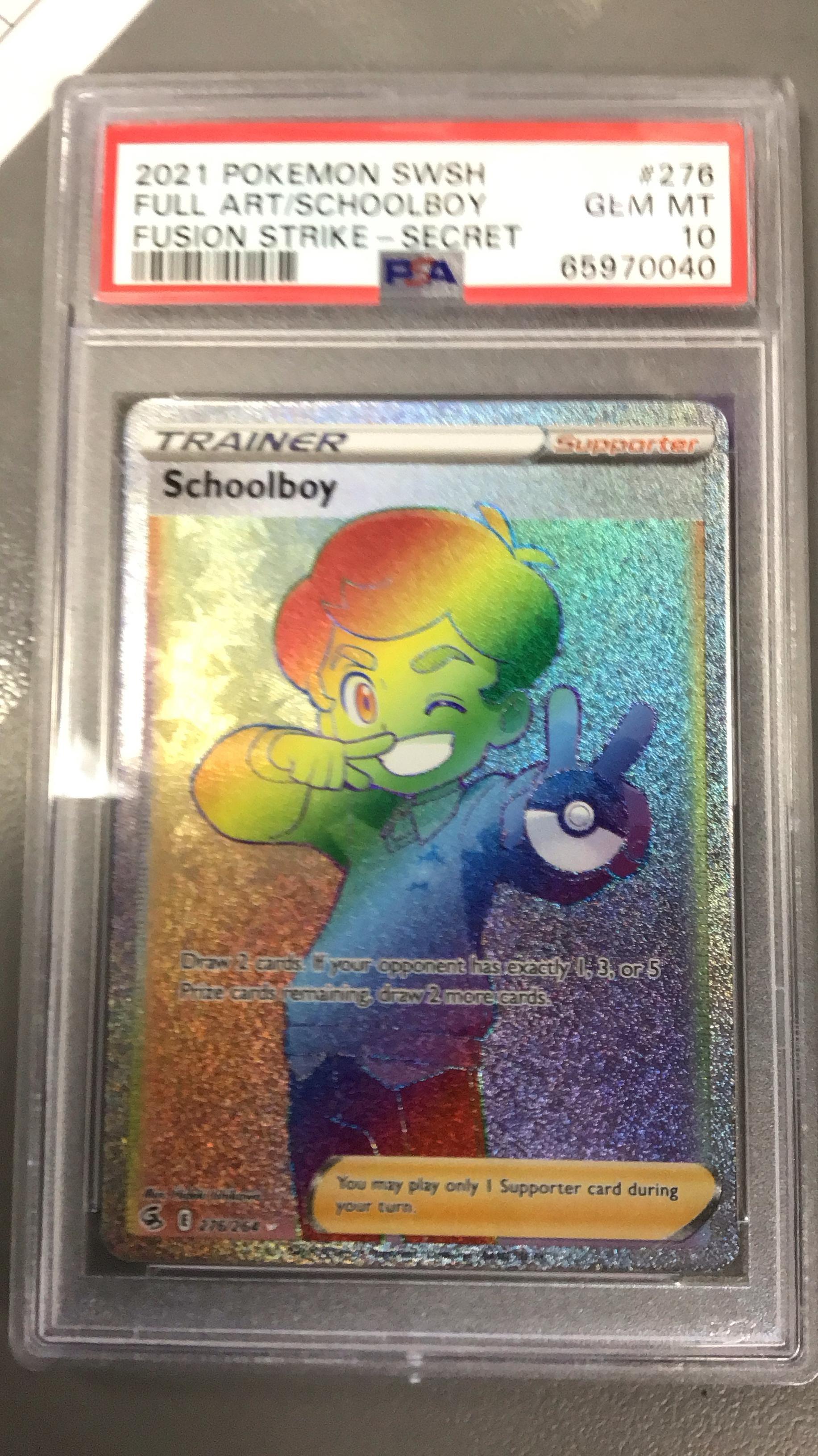 2021 Pokemon Sword & Shield Fusion Strike 276 Full Art/schoolboy