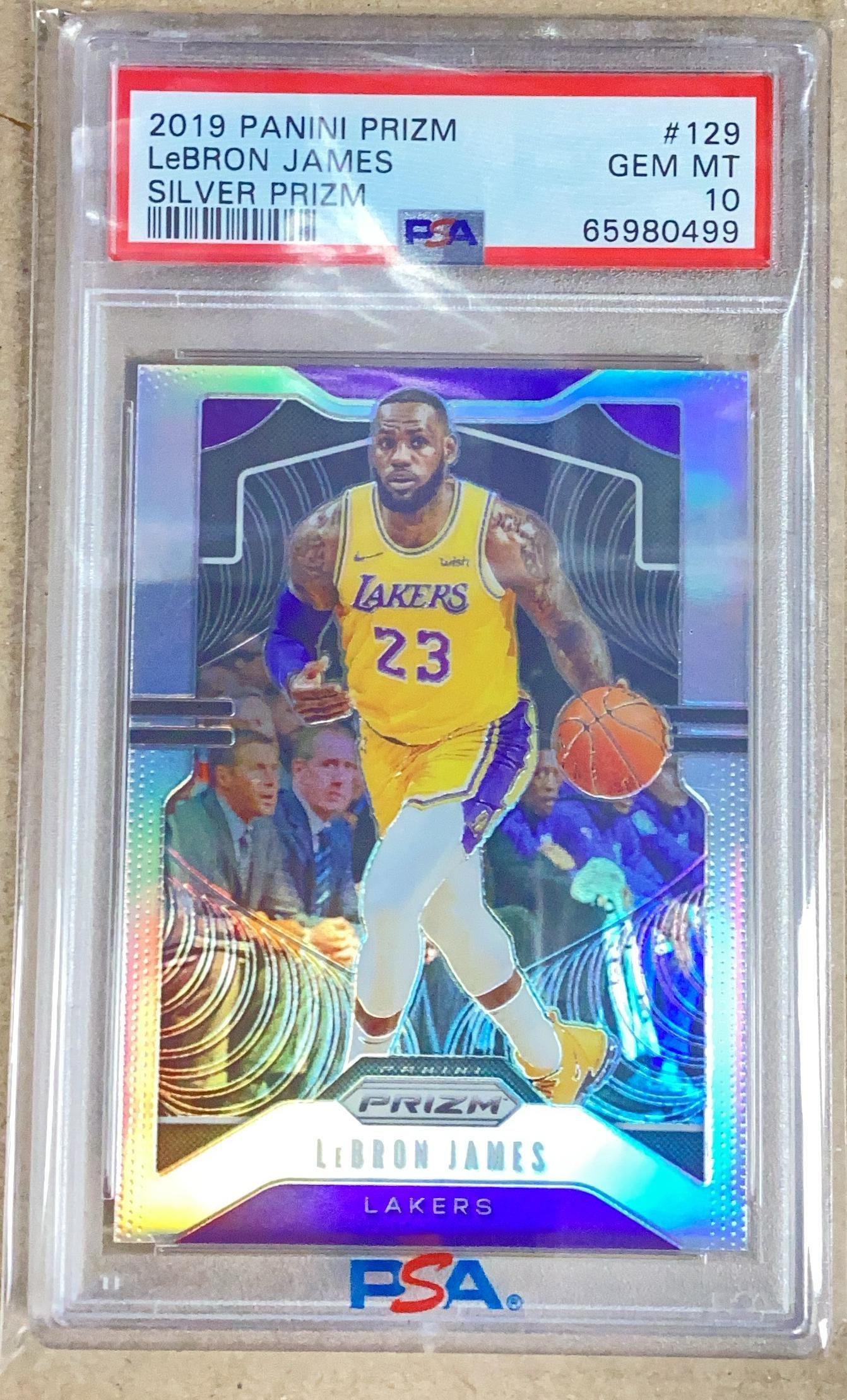 Lebron outlets James Silver Prizm PSA 10