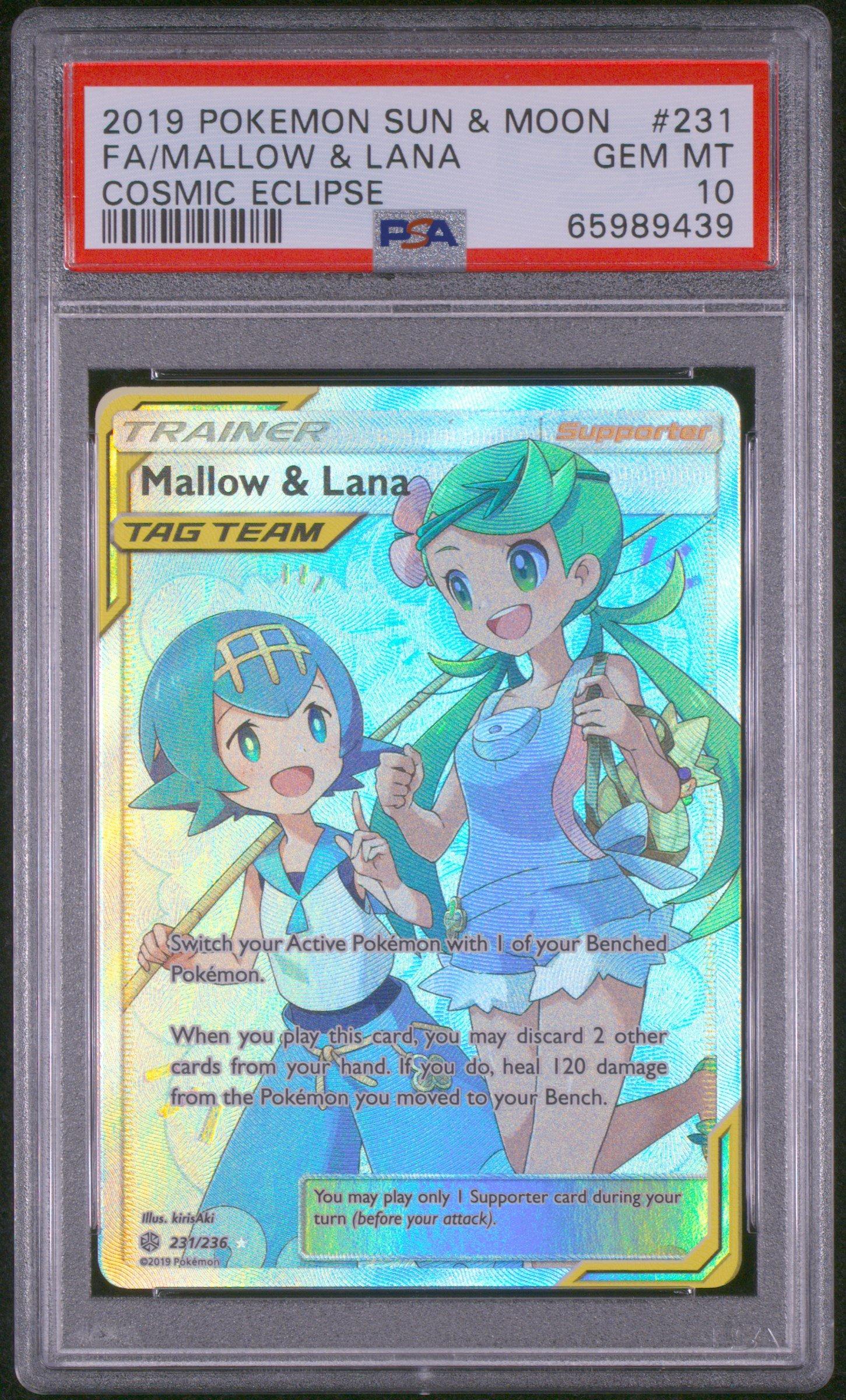 2019 Pokemon Sun & Moon Cosmic Eclipse 231 Full Art/mallow & Lana