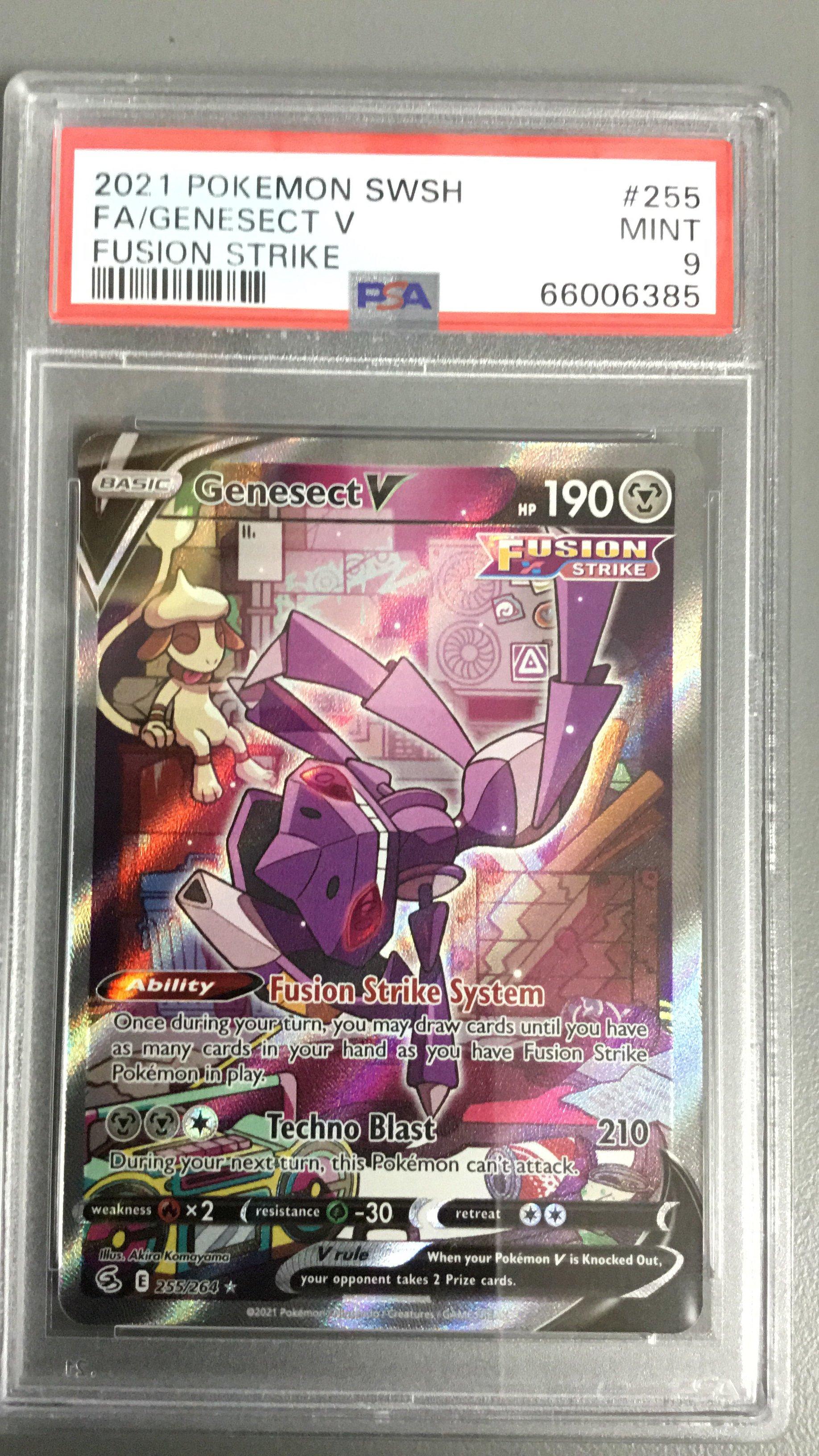 2021 Pokemon Sword & Shield Fusion Strike Full Art/genesect V PSA
