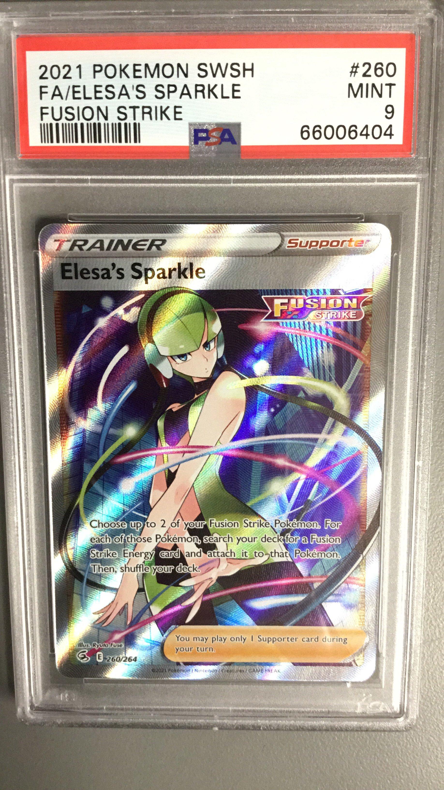 2021 Pokemon Sword & Shield Fusion Strike 260 Full Art/elesa's Sparkle PSA