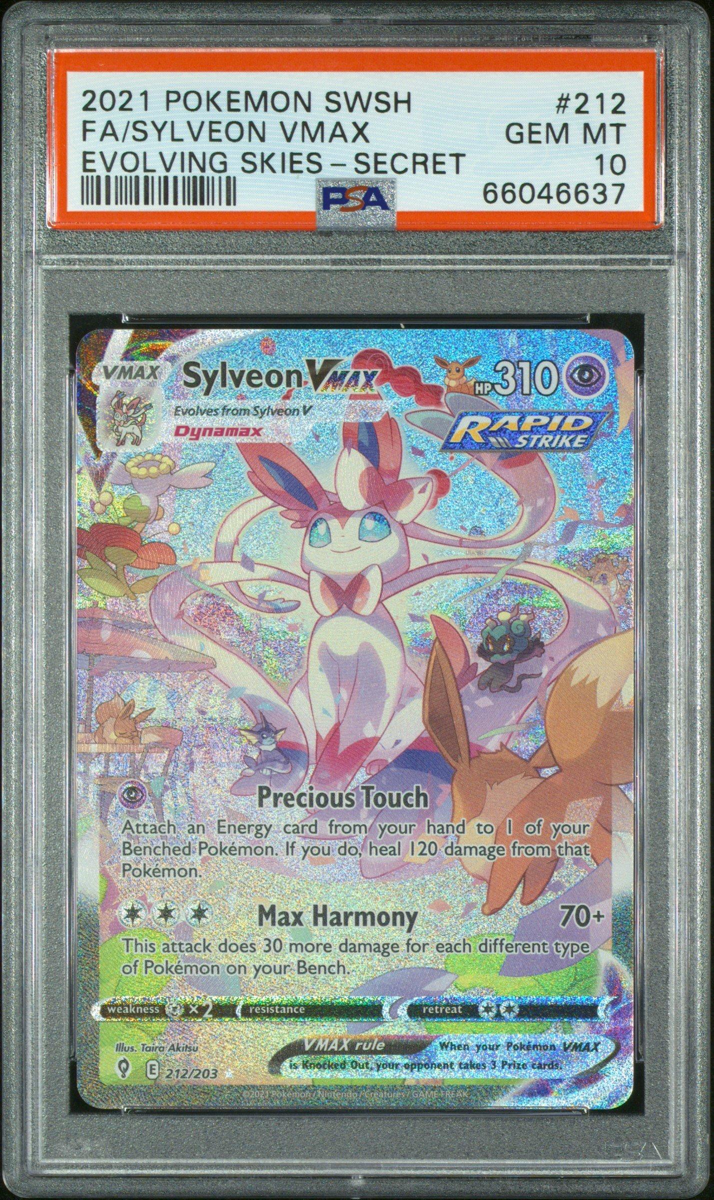 2021 Pokemon Sword & Shield Evolving Skies 212 Full Art/sylveon