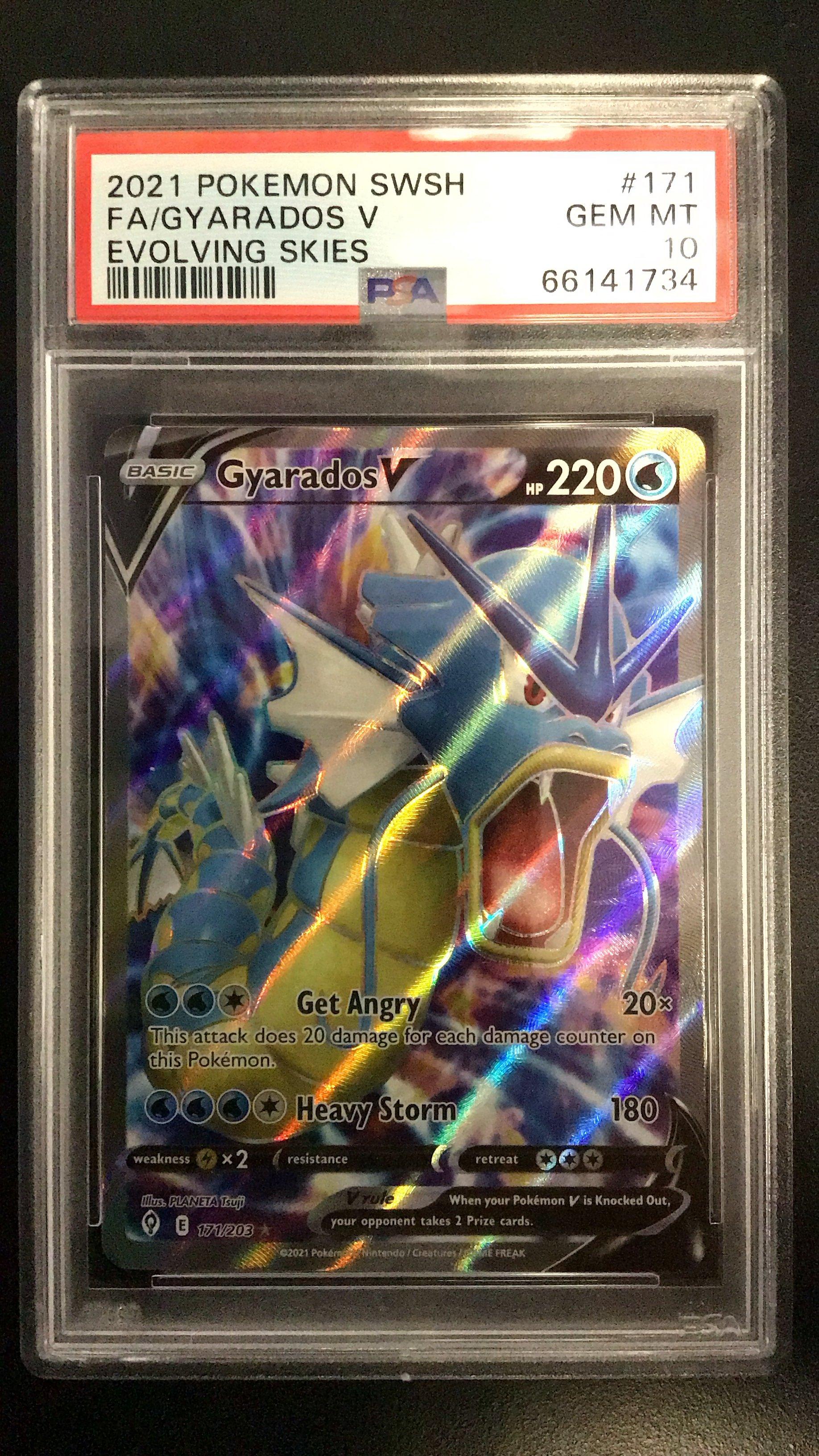 2021 Pokemon Sword & Shield Evolving Skies 171 Fa/gyarados V PSA