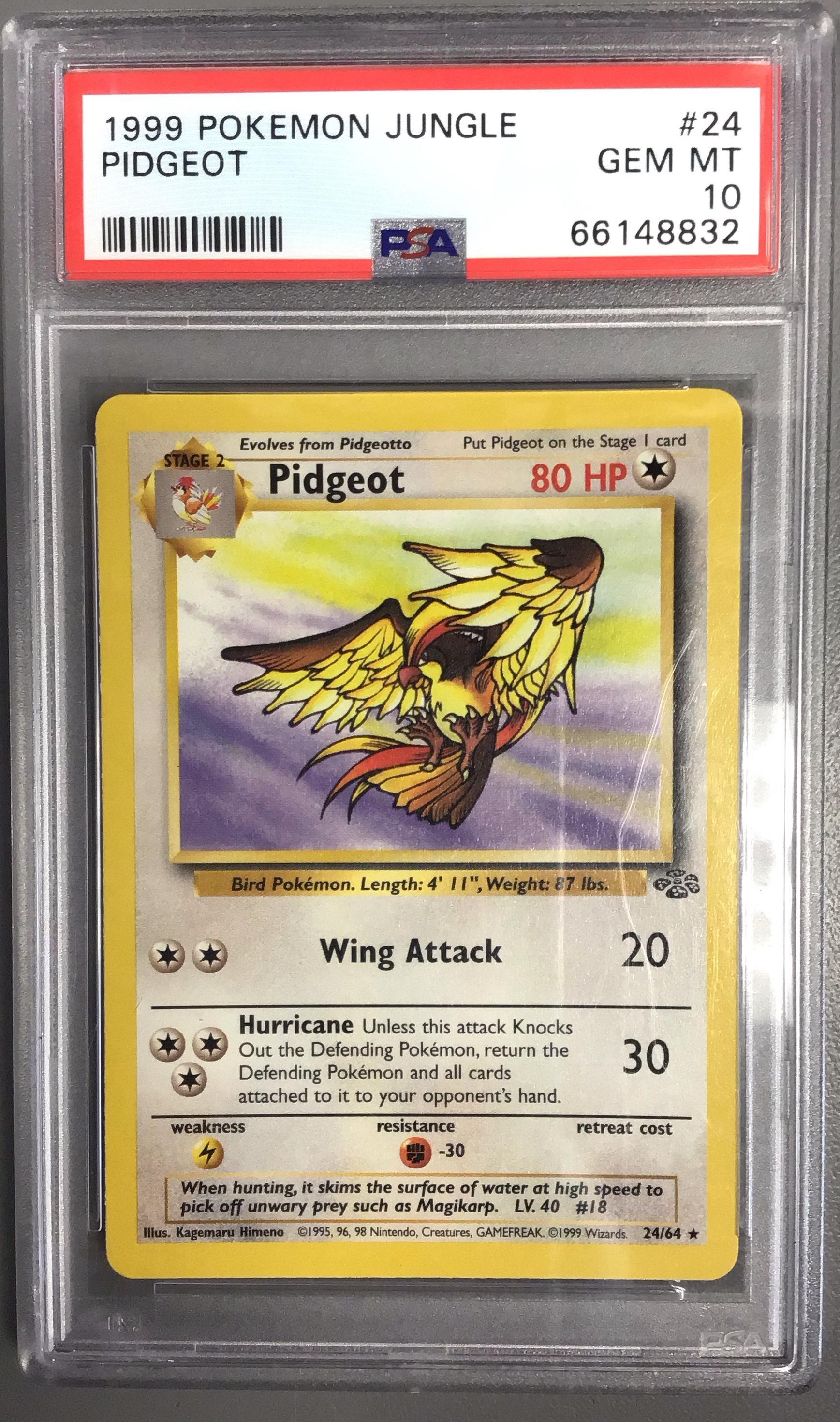 1999 Pokemon Jungle 24 Pidgeot PSA