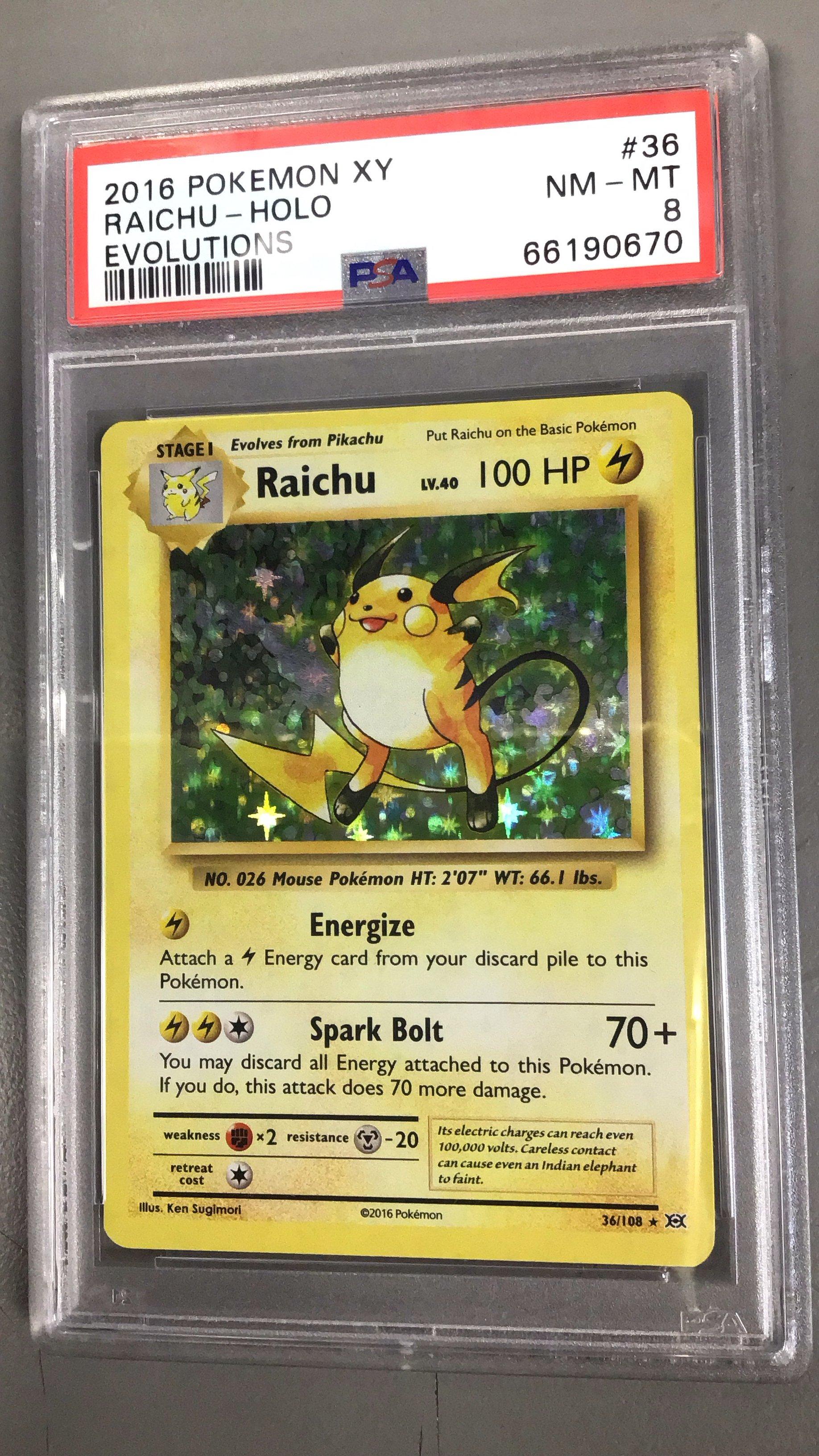 2016 Pokemon Xy Evolutions 36 Raichu-holo PSA 8 Graded Card | GameStop