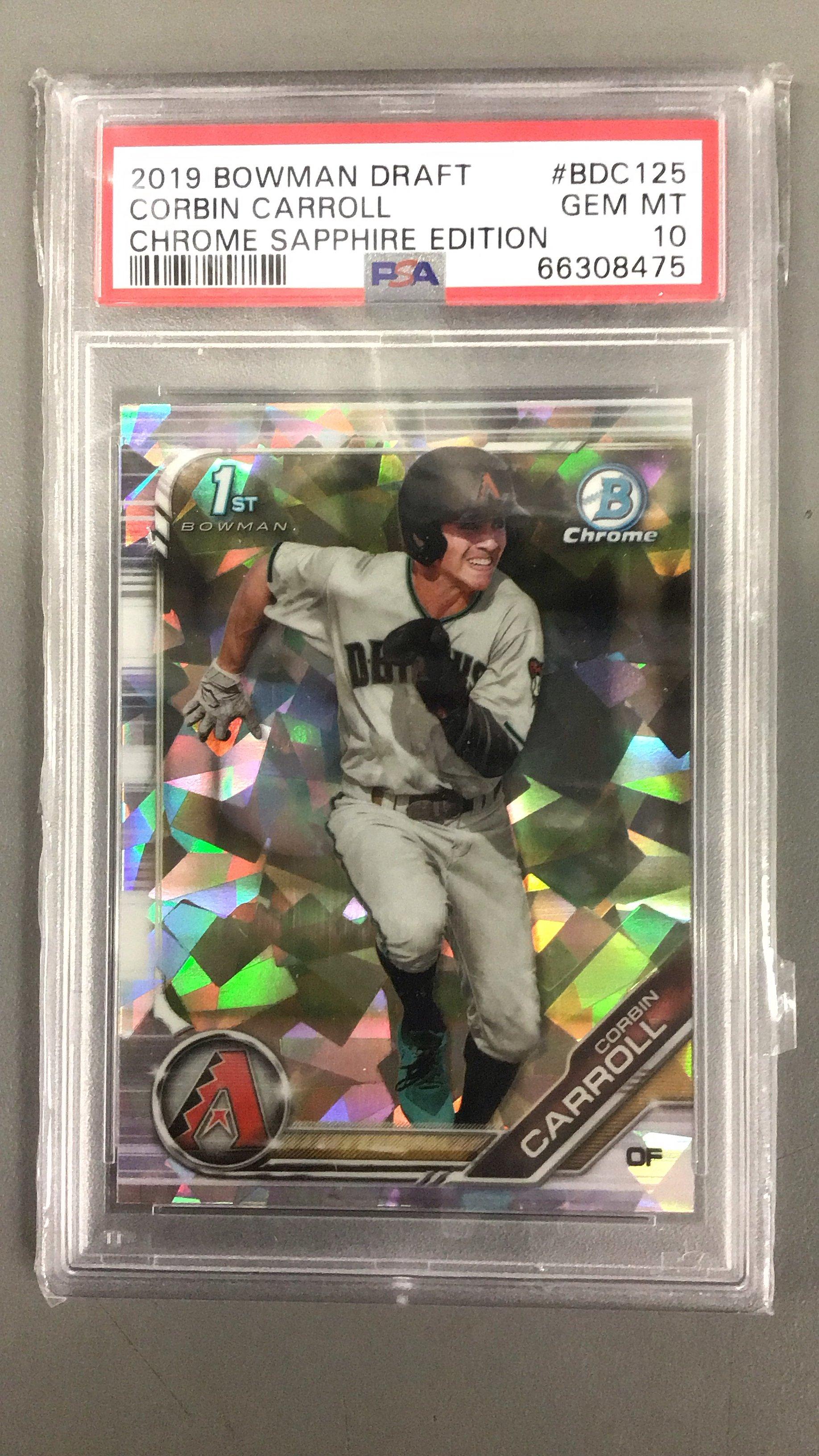 2019 Bowman Draft Chrome Sapphire Edition Bdc125 Corbin Carroll PSA 10