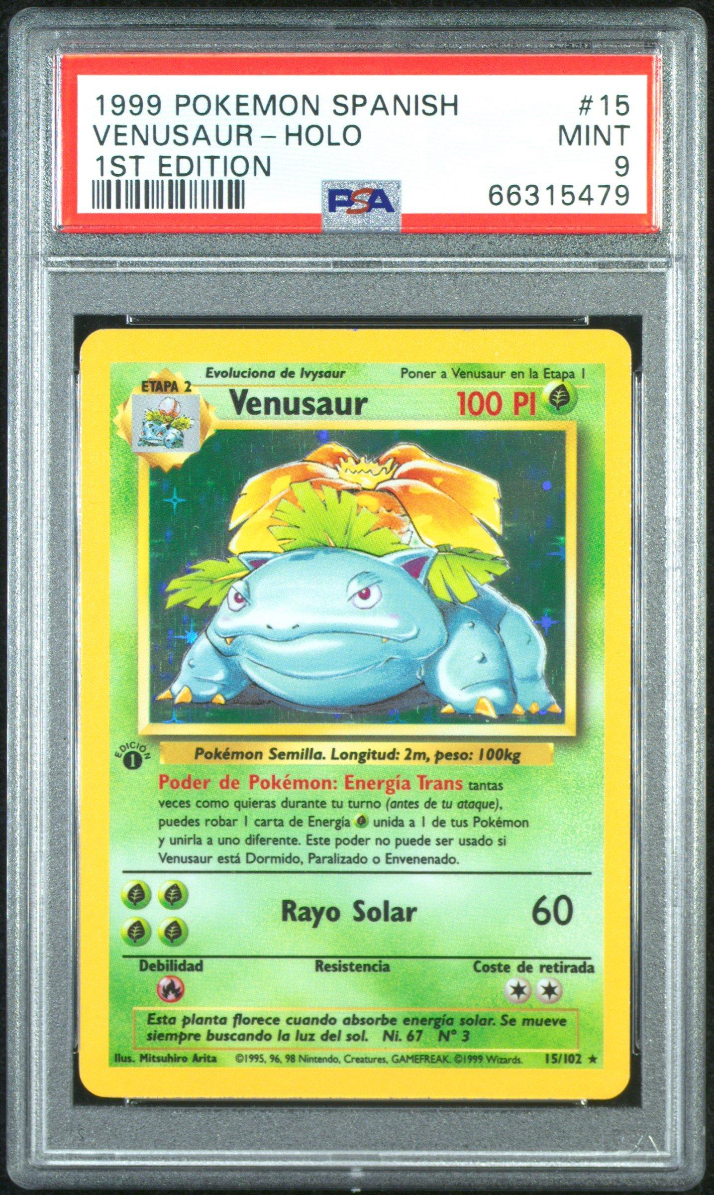 1999 Pokemon Spanish 15 Venusaur-holo 1st Edition PSA 9 | GameStop