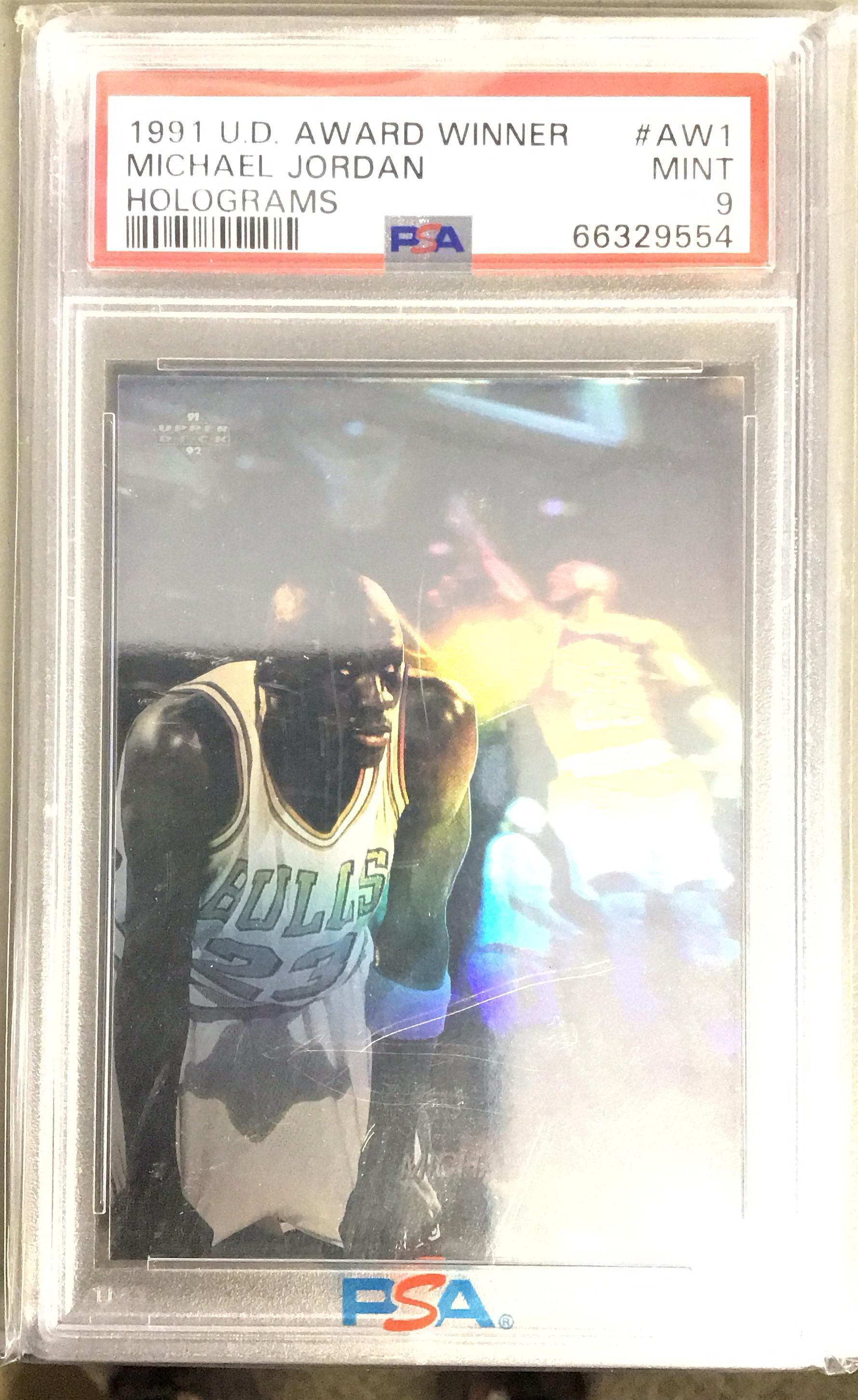 1991 Hoops 1991-92 Upper Deck NBA Award Winner Hologram Cards - AW1 To AW9  - Choose Your Player (Jordan, Robinson, Etc.) Basketball Cards