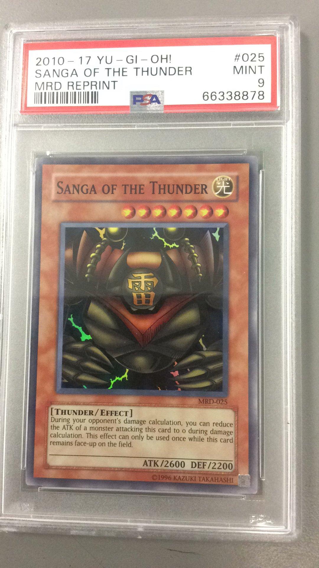 2010-2017 Yu-gi-oh! Metal Raiders Reprint 025 Sanga Of The Thunder PSA 9